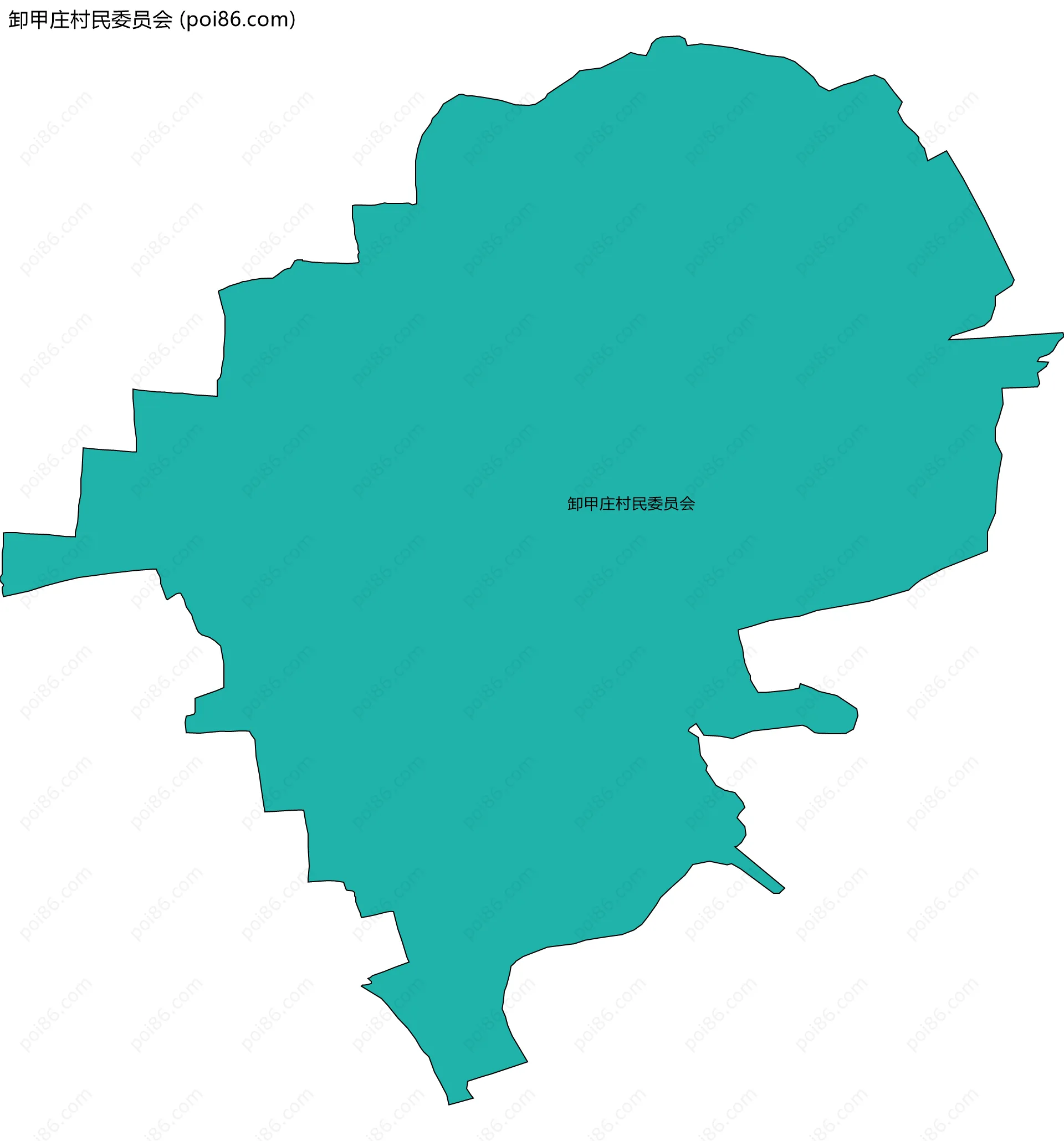 卸甲庄村民委员会边界地图