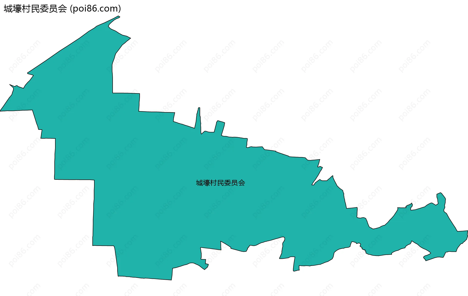 城壕村民委员会边界地图