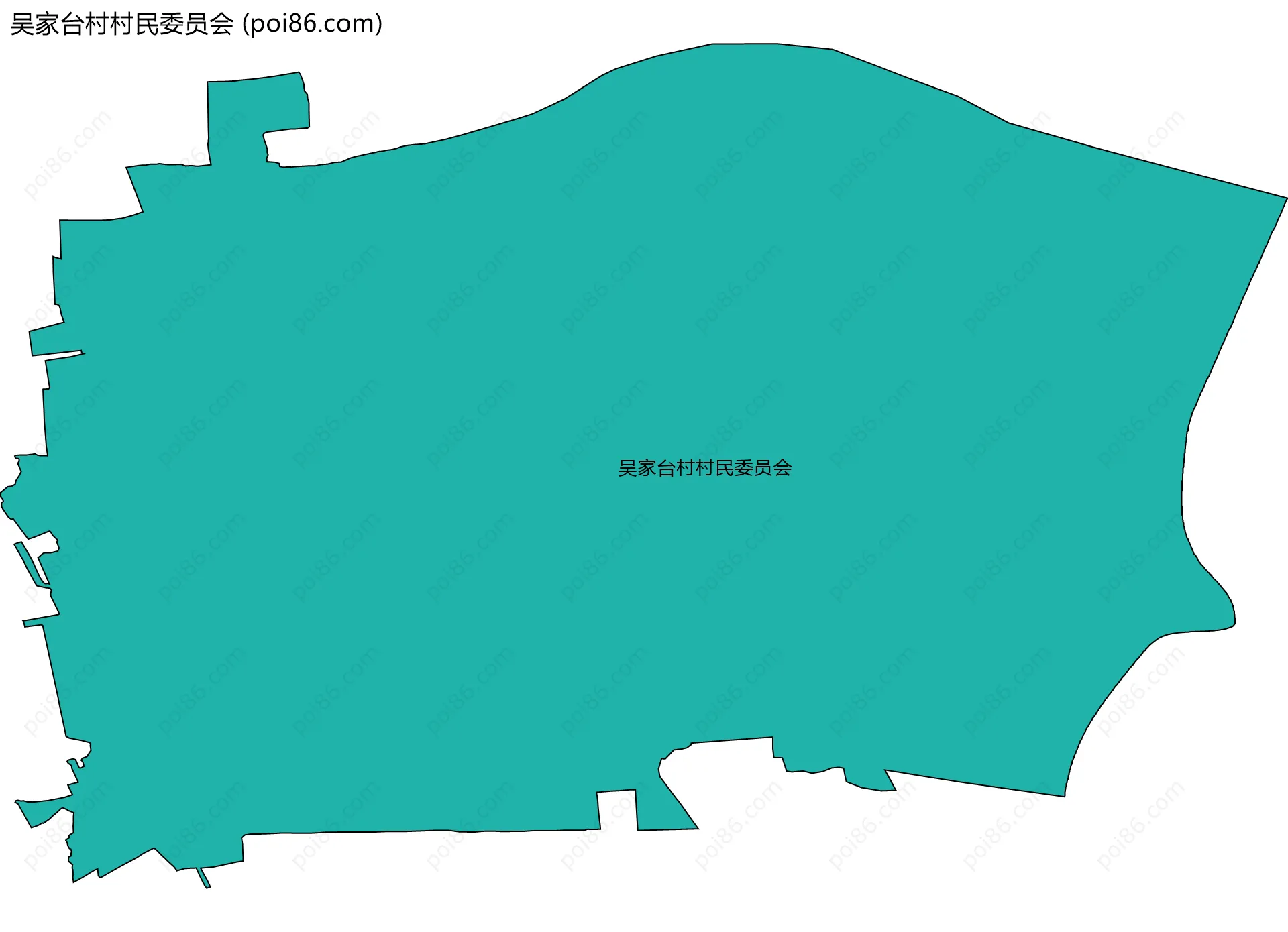 吴家台村村民委员会边界地图
