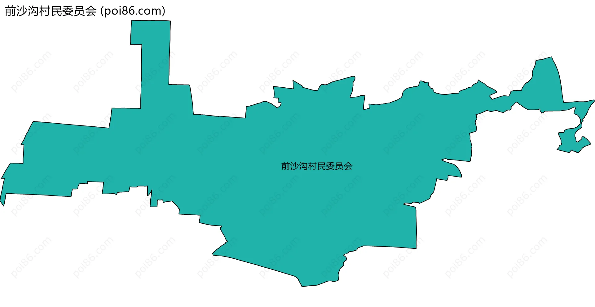 前沙沟村民委员会边界地图