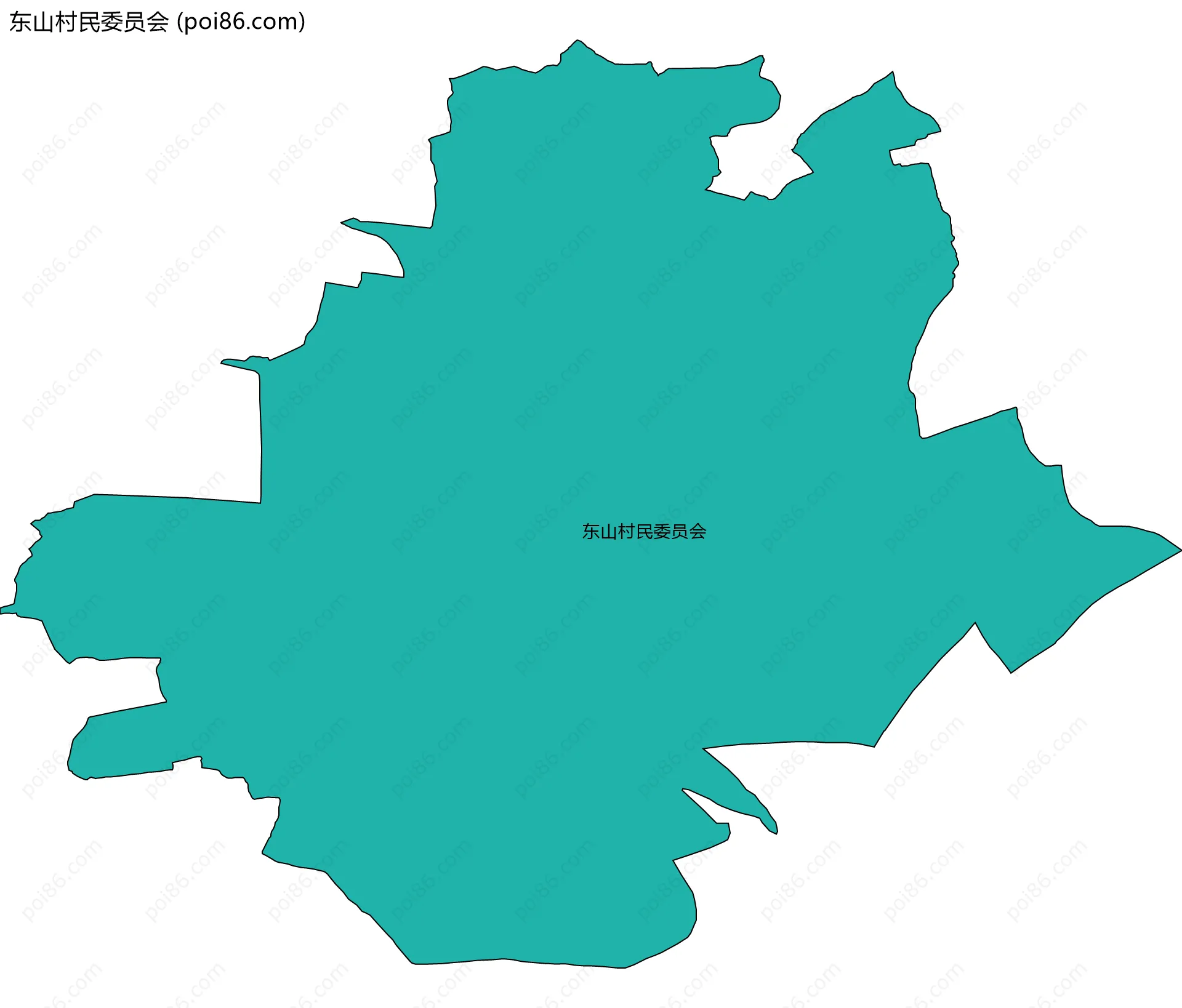 东山村民委员会边界地图