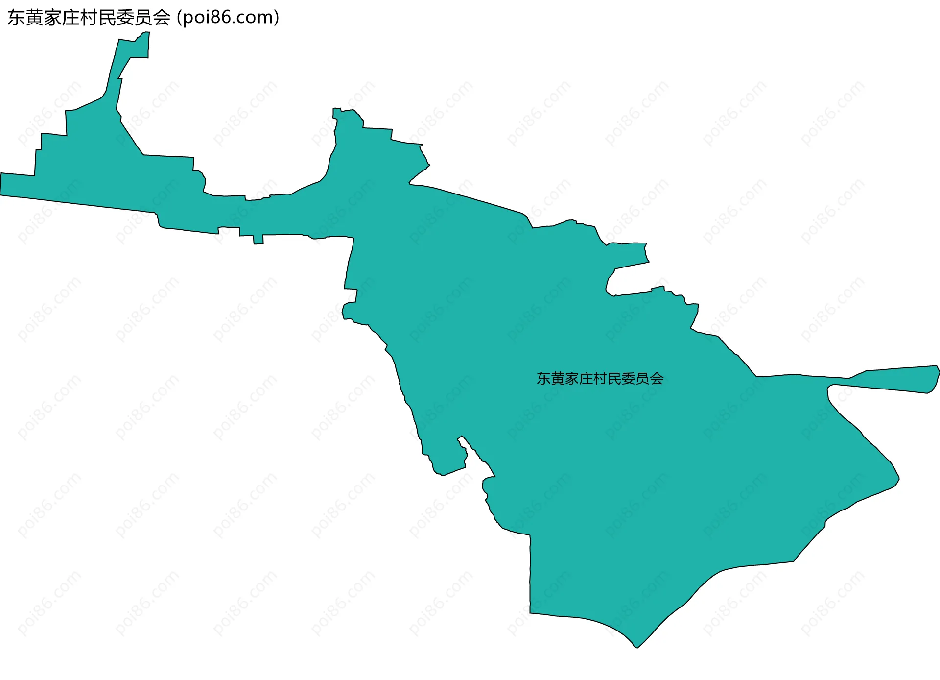 东黄家庄村民委员会边界地图