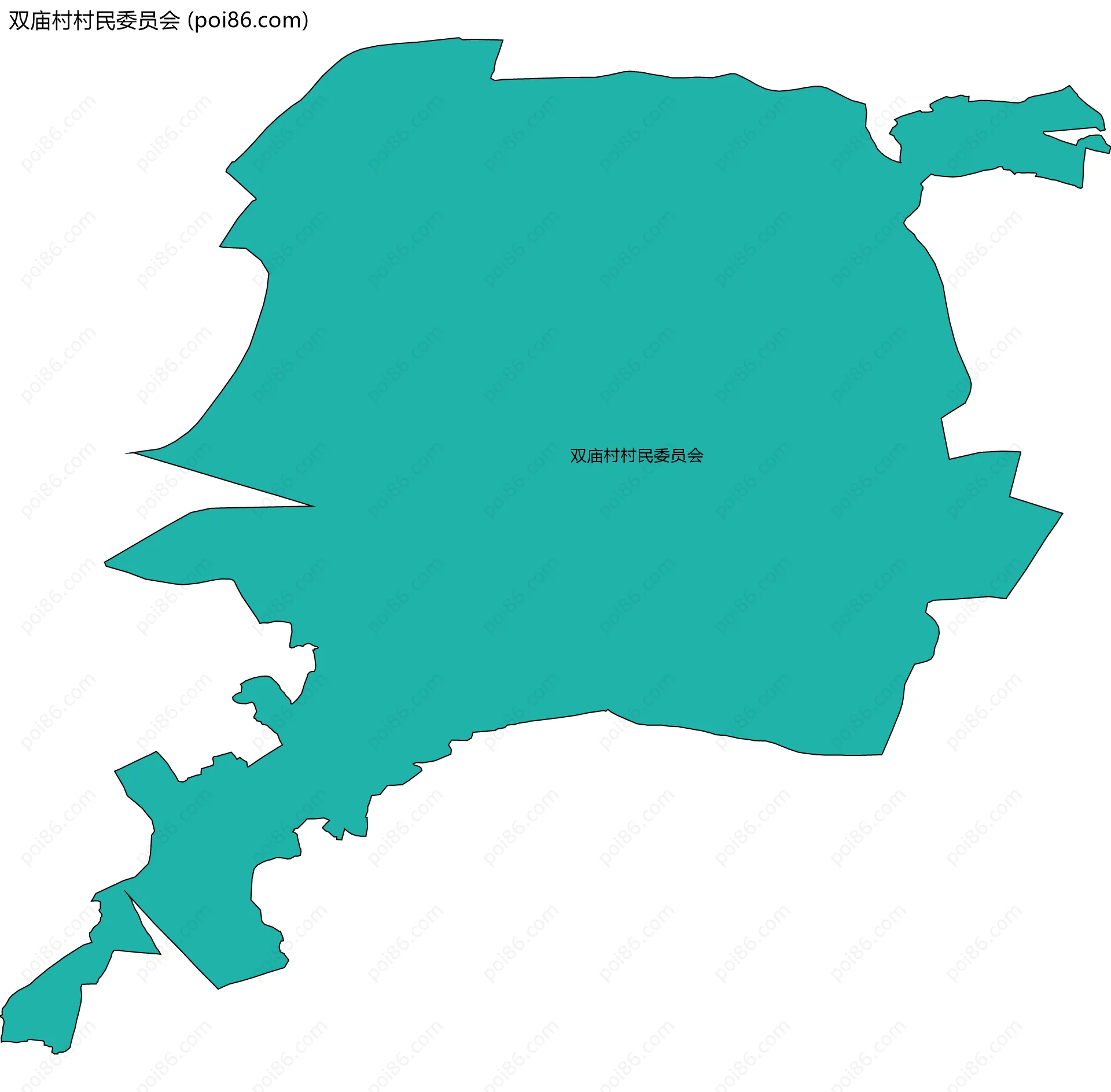 双庙村村民委员会边界地图