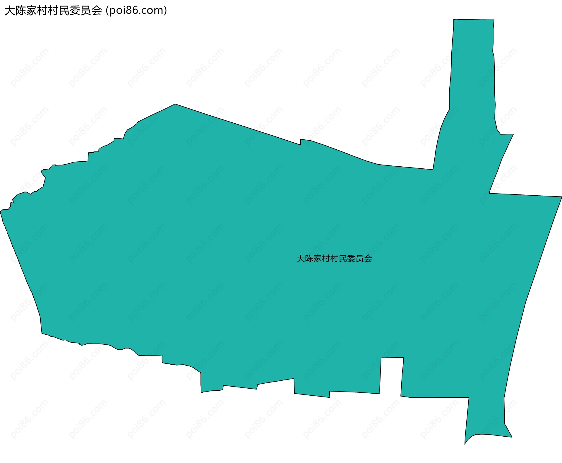 大陈家村村民委员会边界地图