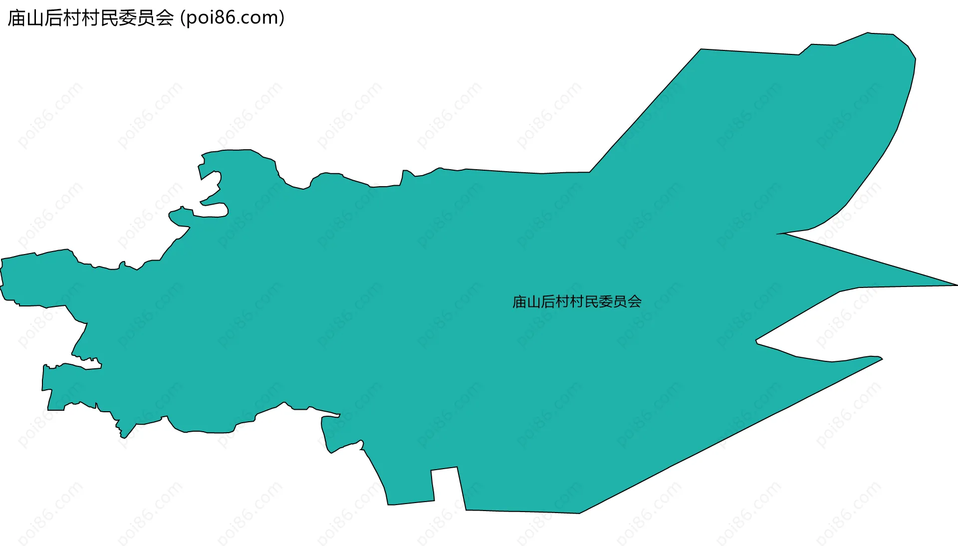 庙山后村村民委员会边界地图
