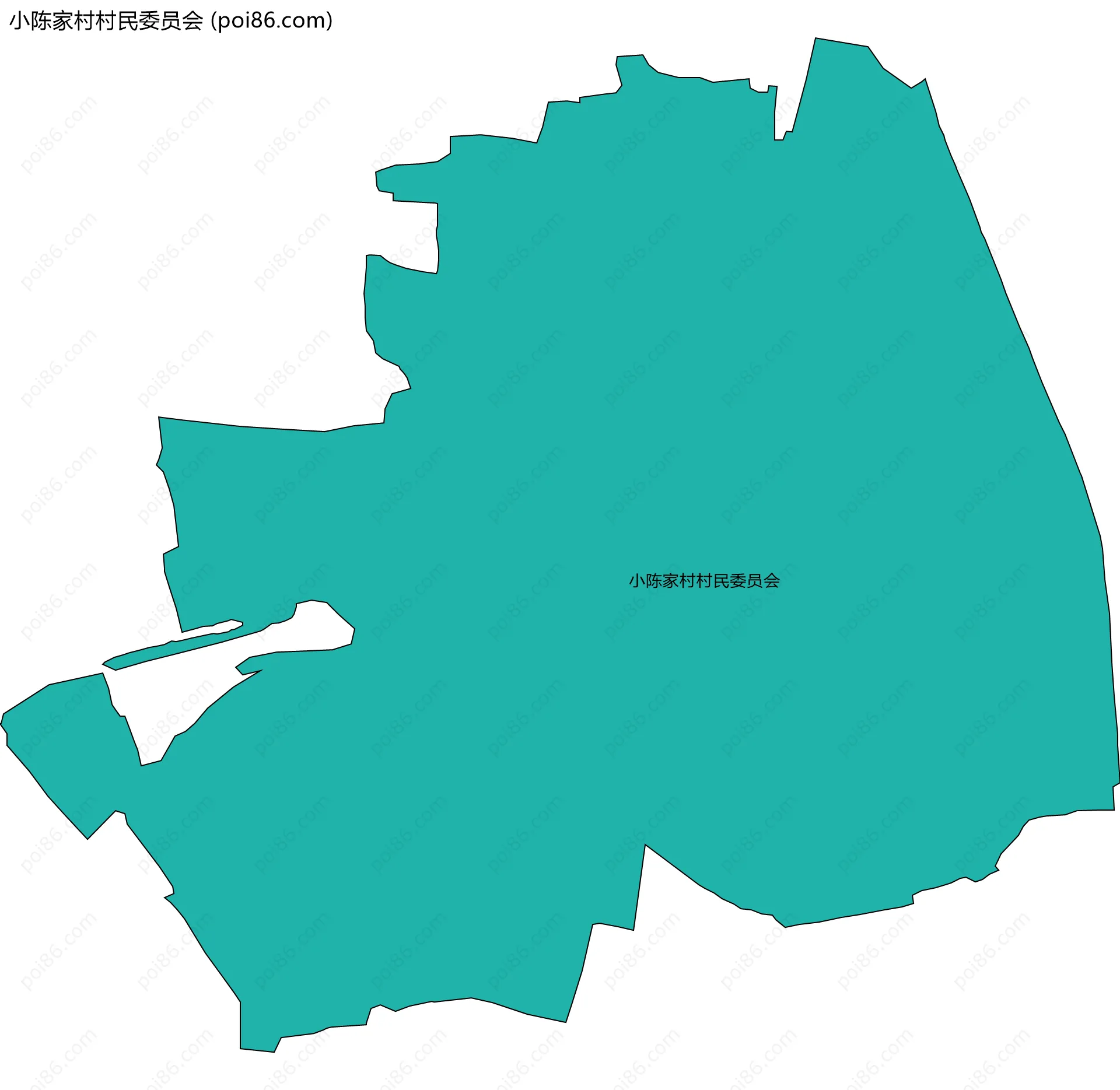 小陈家村村民委员会边界地图