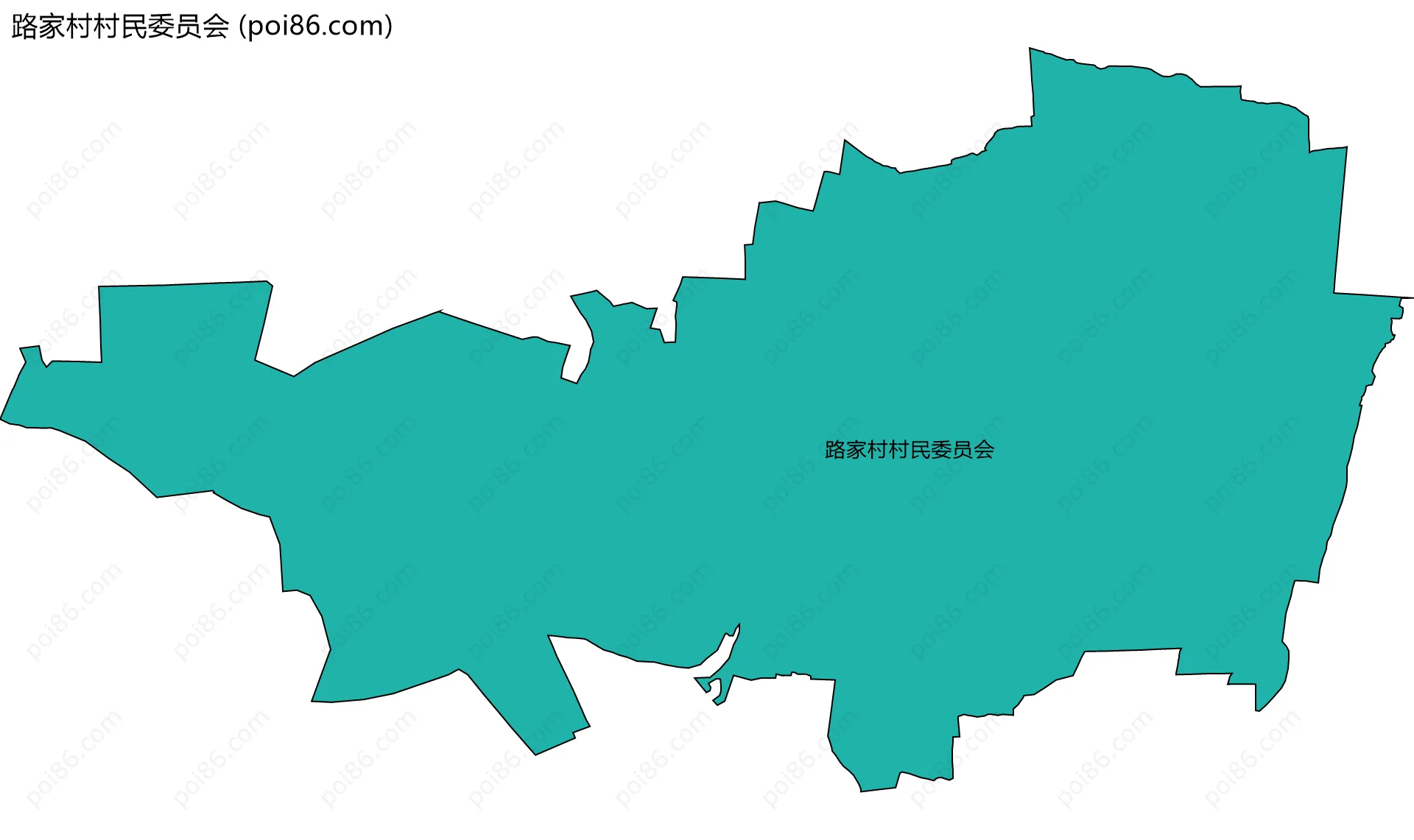 路家村村民委员会边界地图