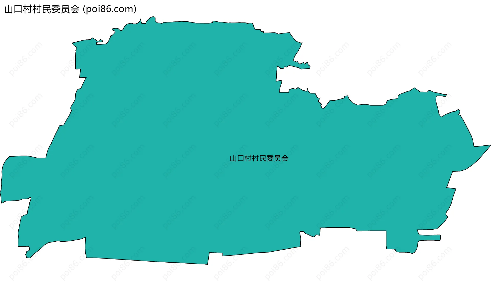 山口村村民委员会边界地图