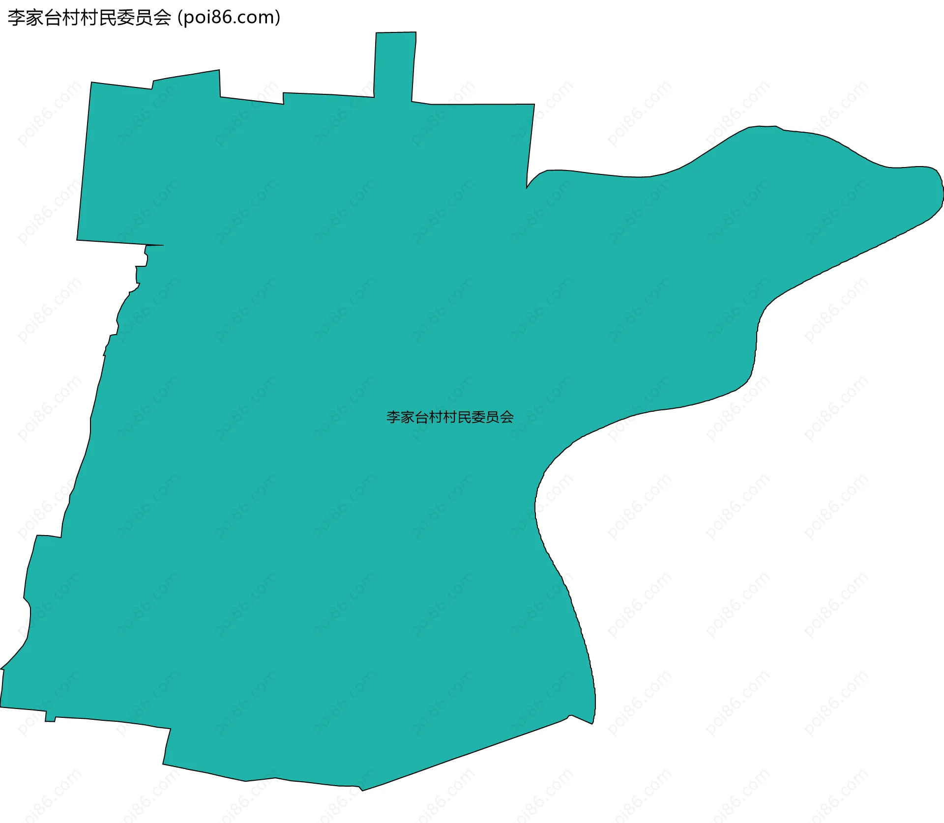 李家台村村民委员会边界地图