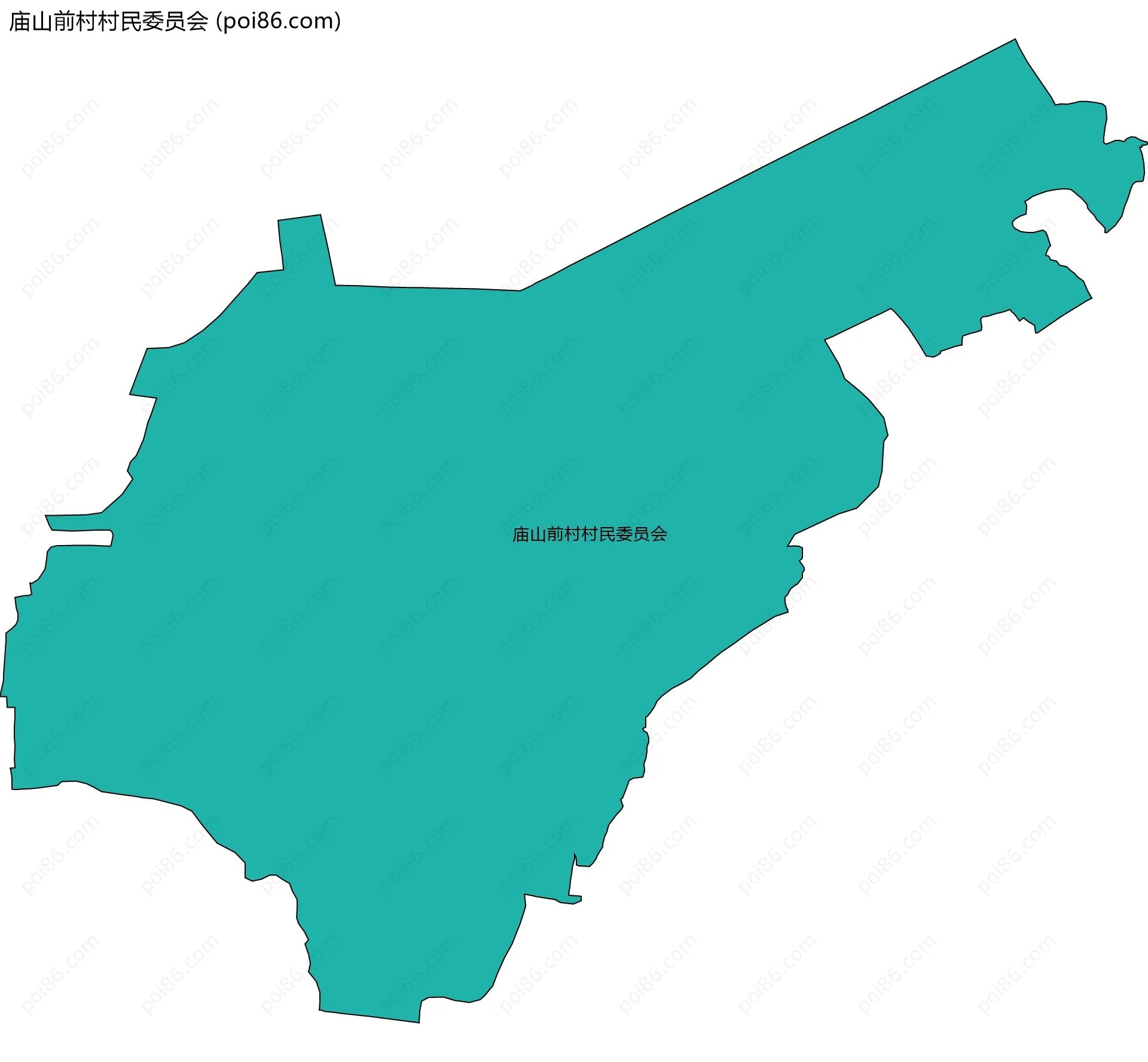 庙山前村村民委员会边界地图