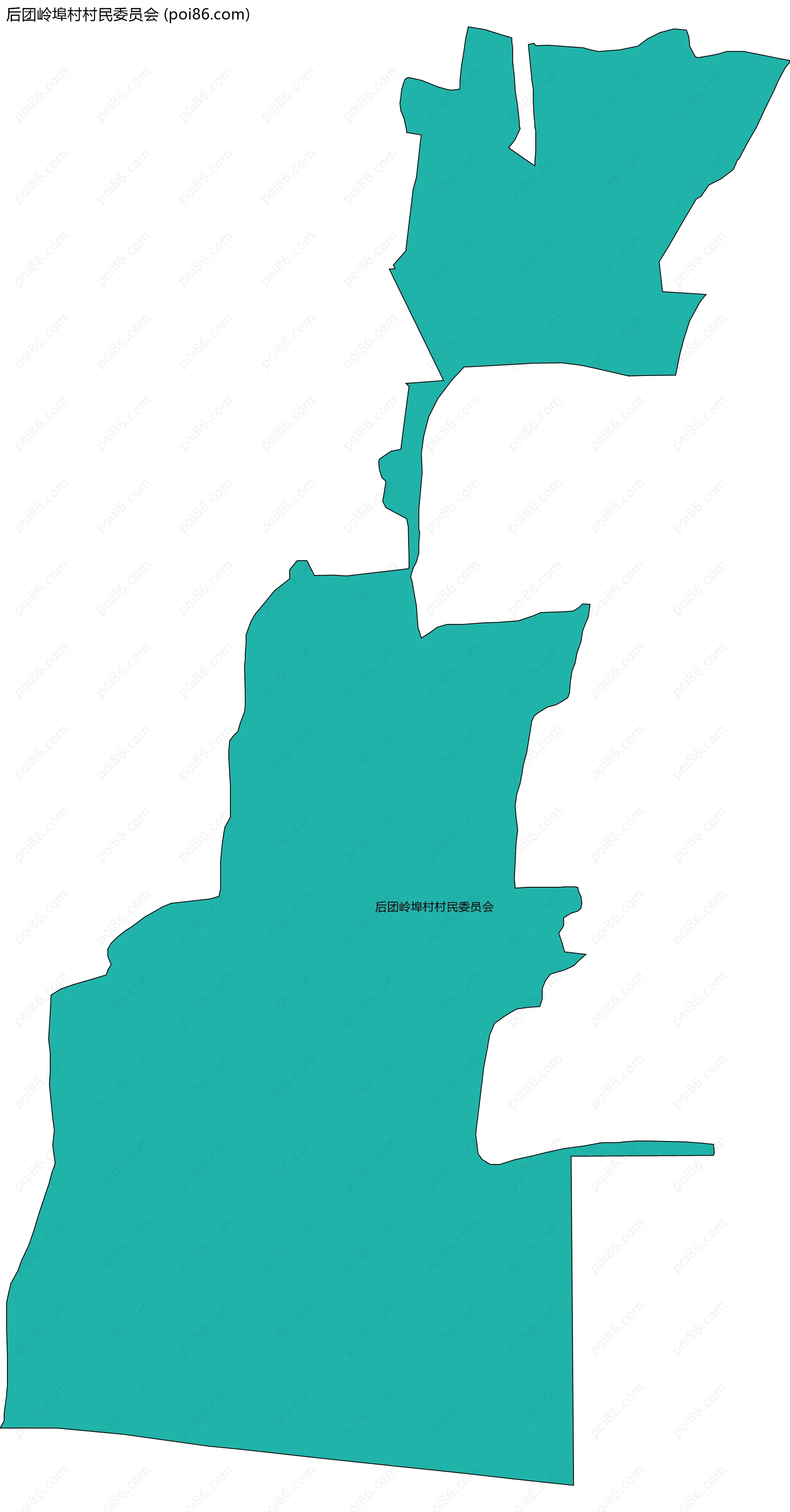 后团岭埠村村民委员会边界地图