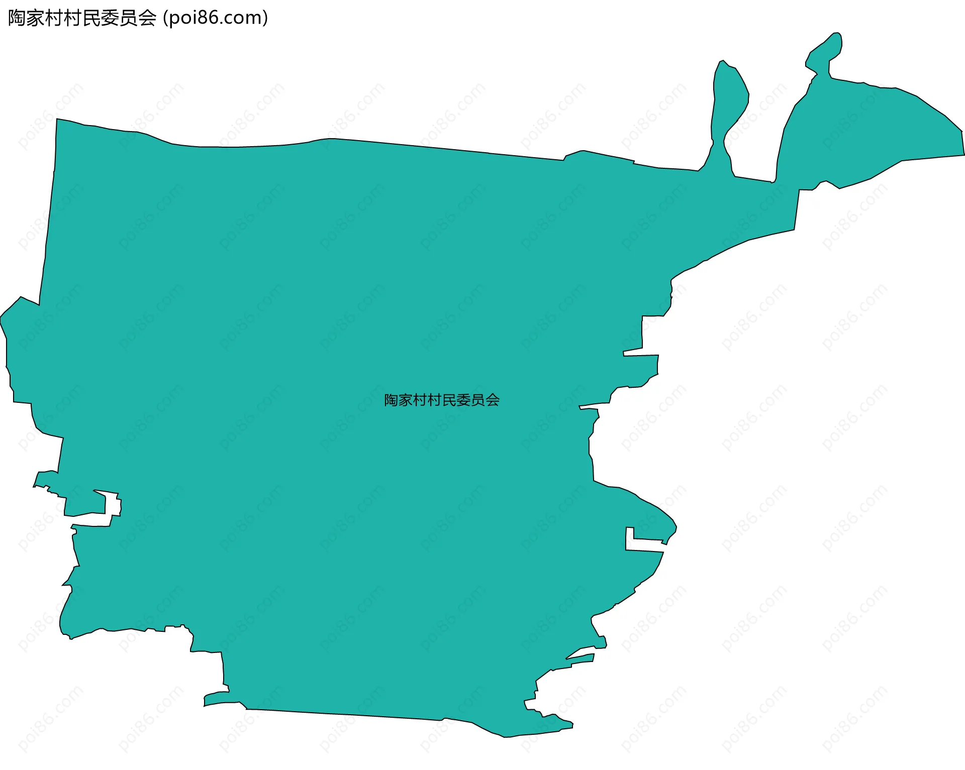 陶家村村民委员会边界地图