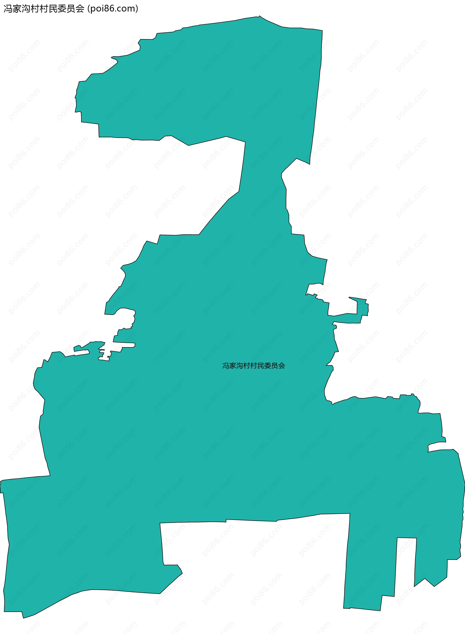 冯家沟村村民委员会边界地图