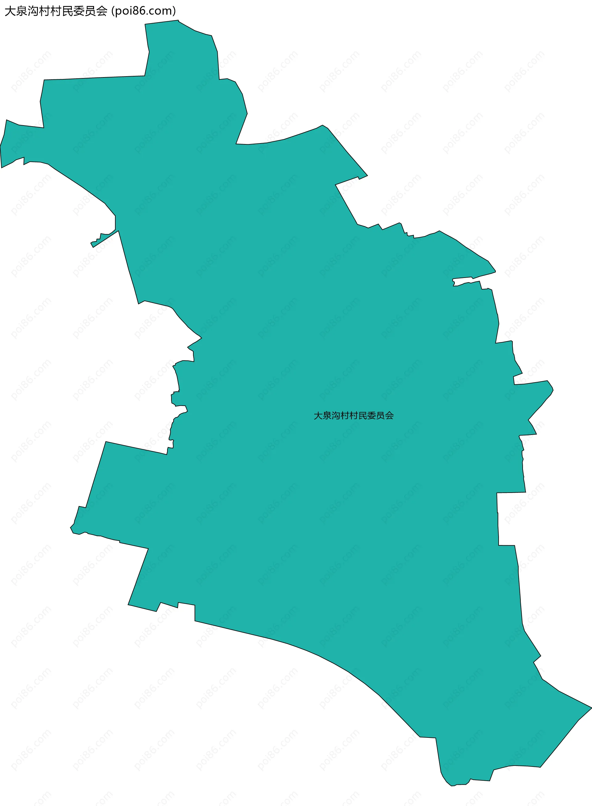 大泉沟村村民委员会边界地图