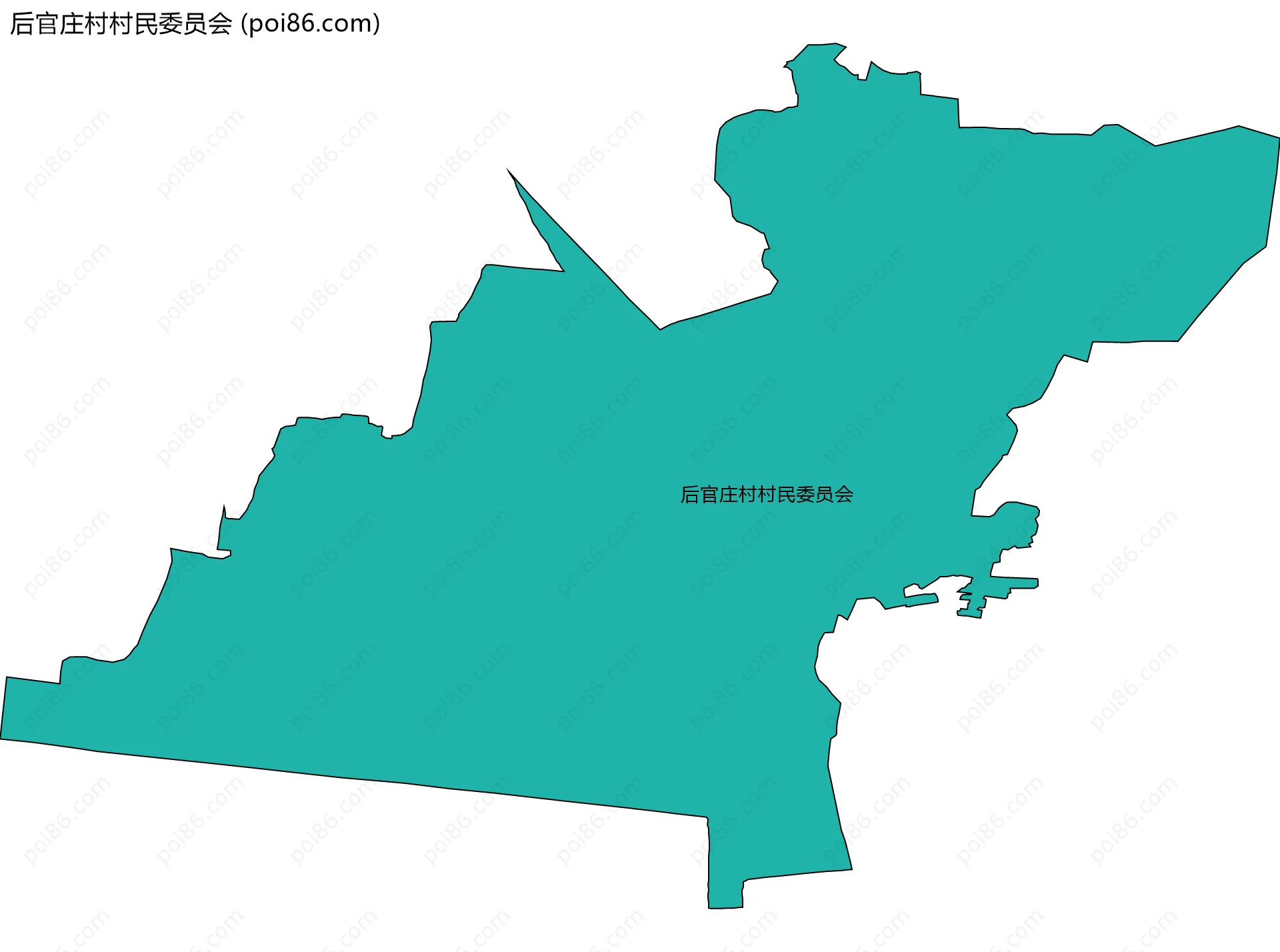 后官庄村村民委员会边界地图