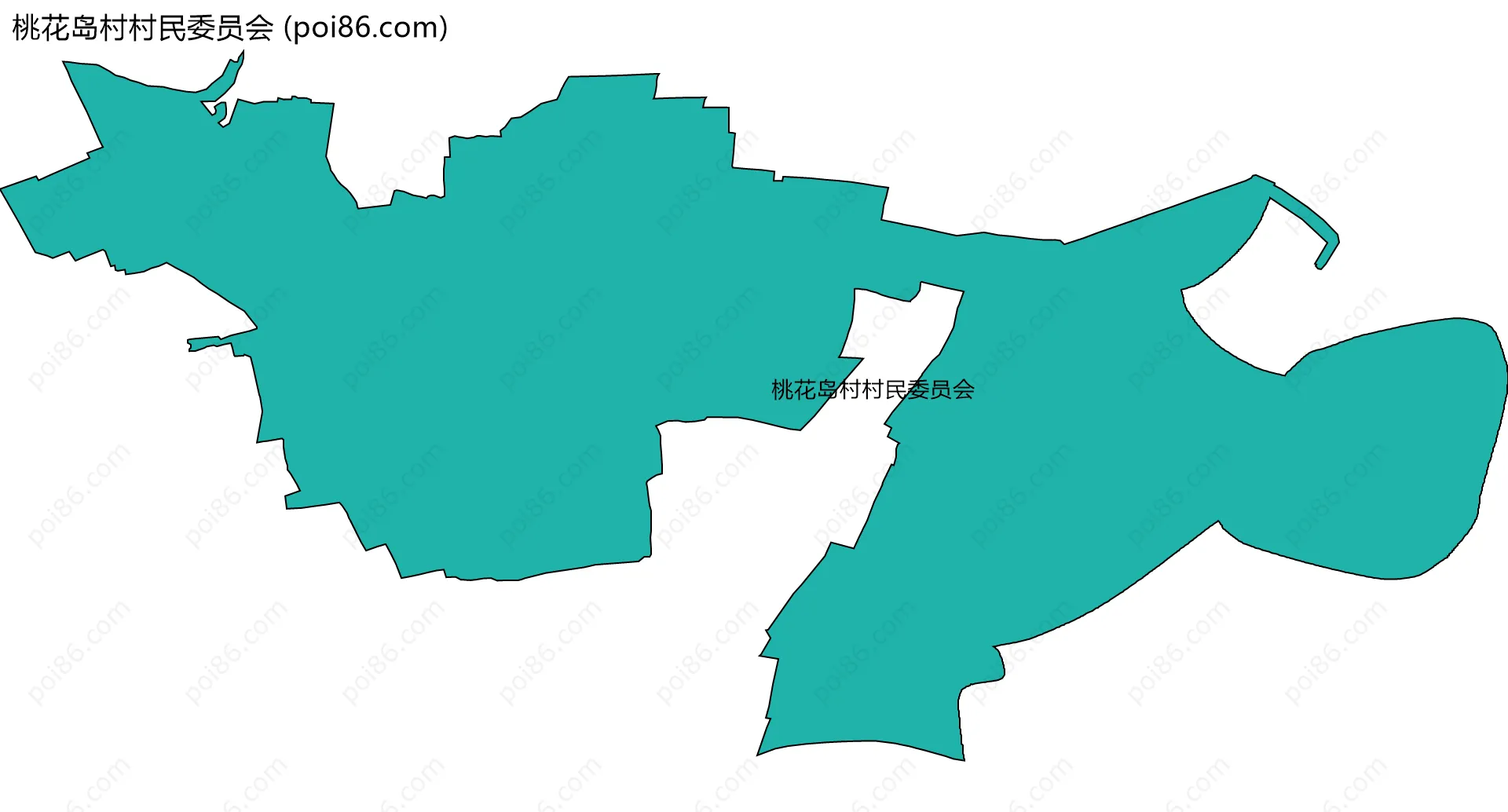 桃花岛村村民委员会边界地图