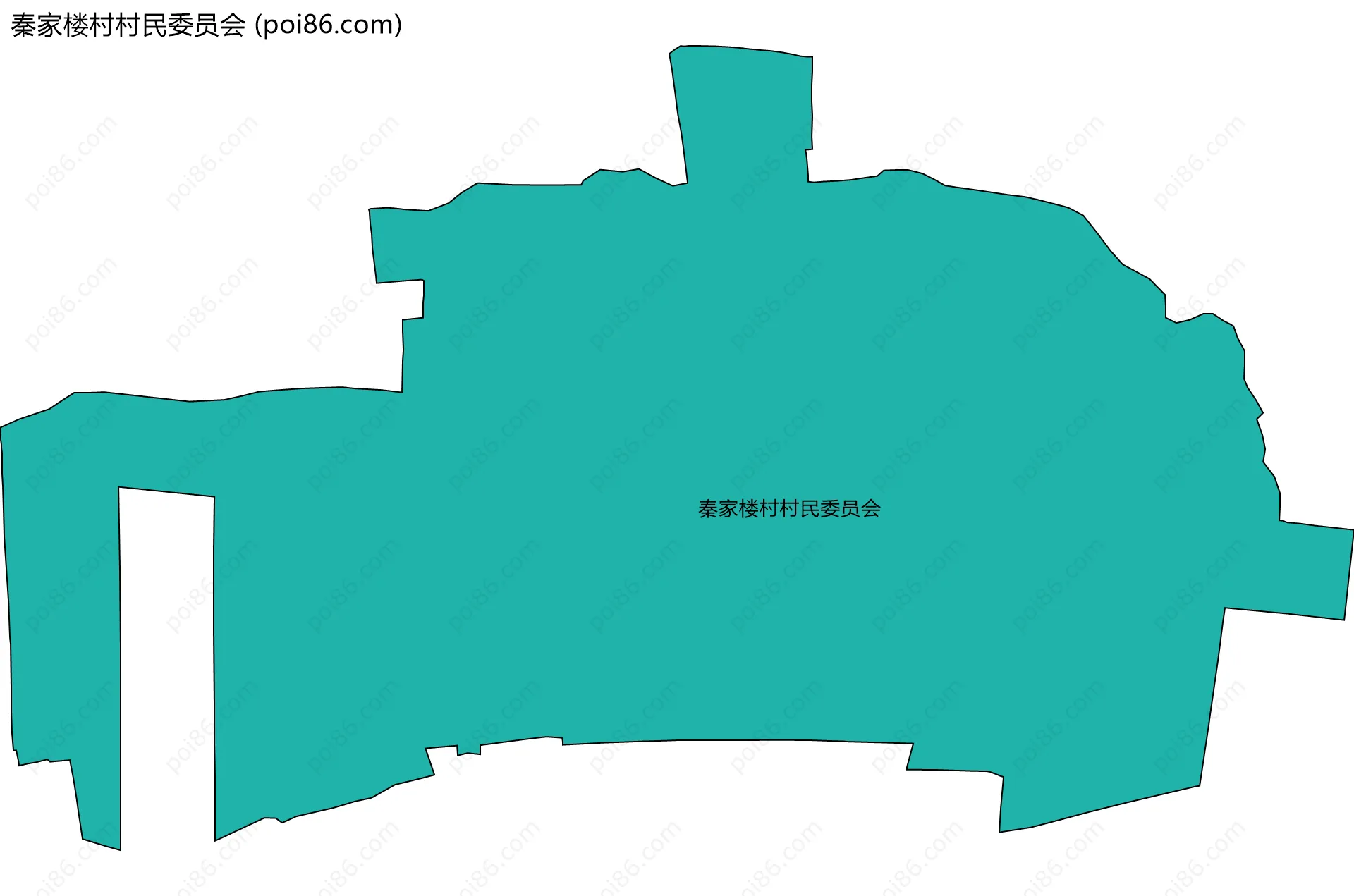 秦家楼村村民委员会边界地图
