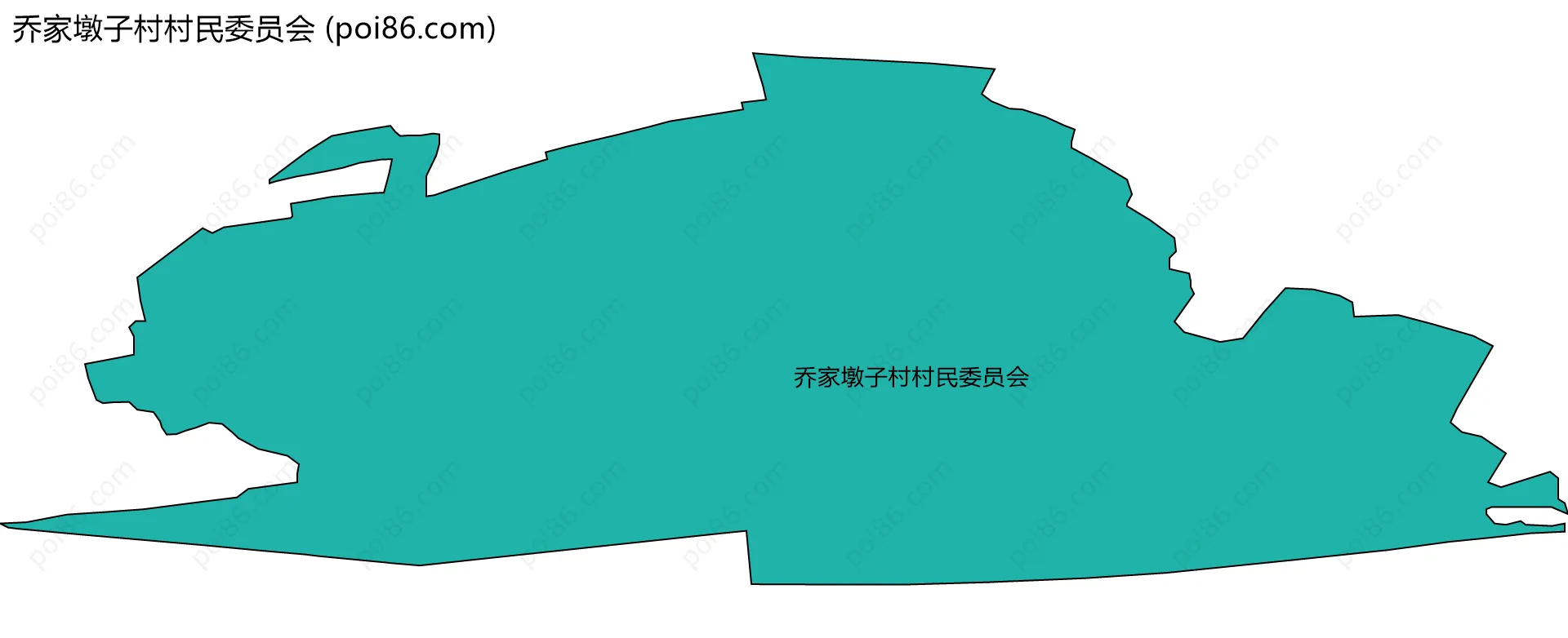 乔家墩子村村民委员会边界地图