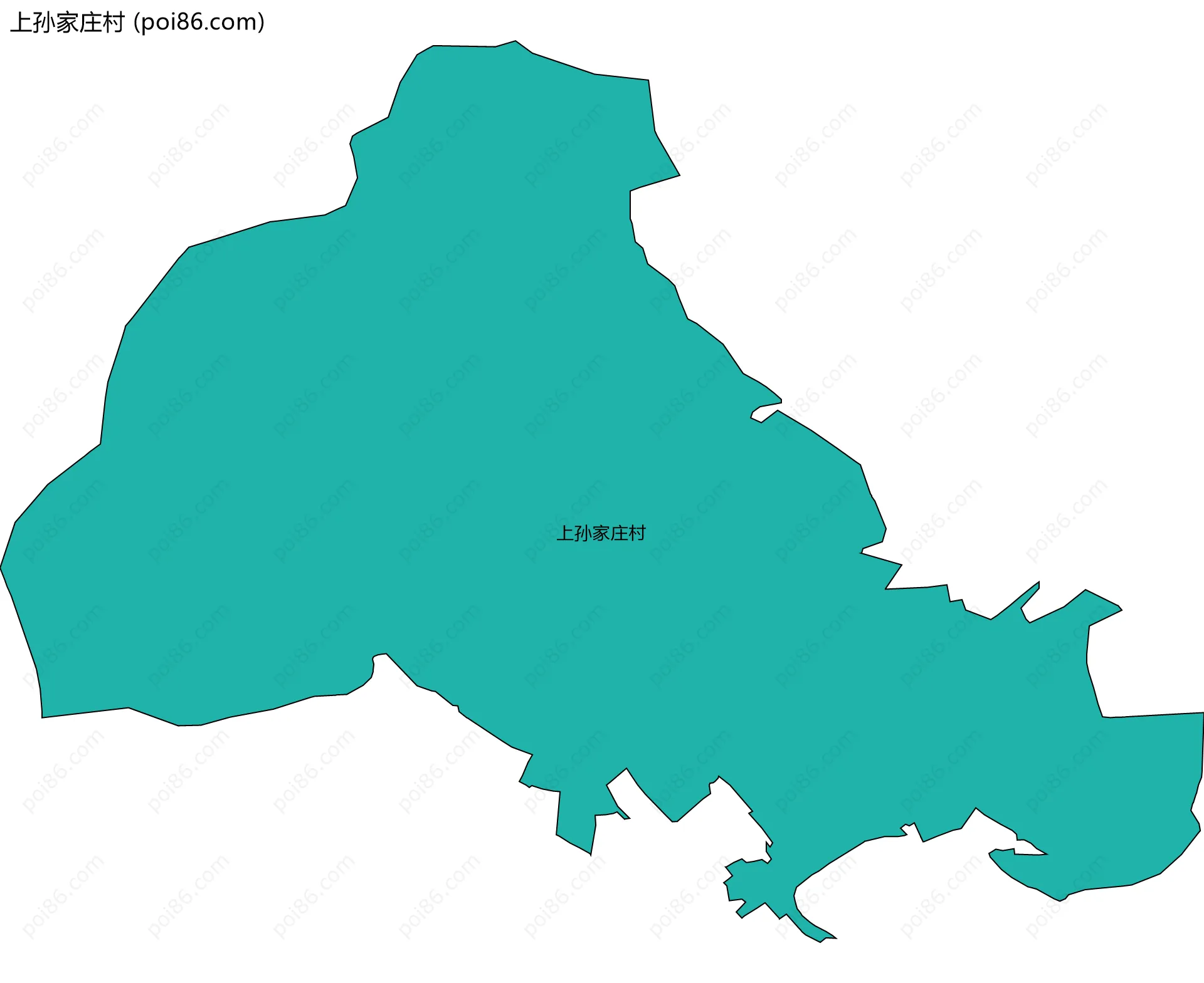 上孙家庄村边界地图