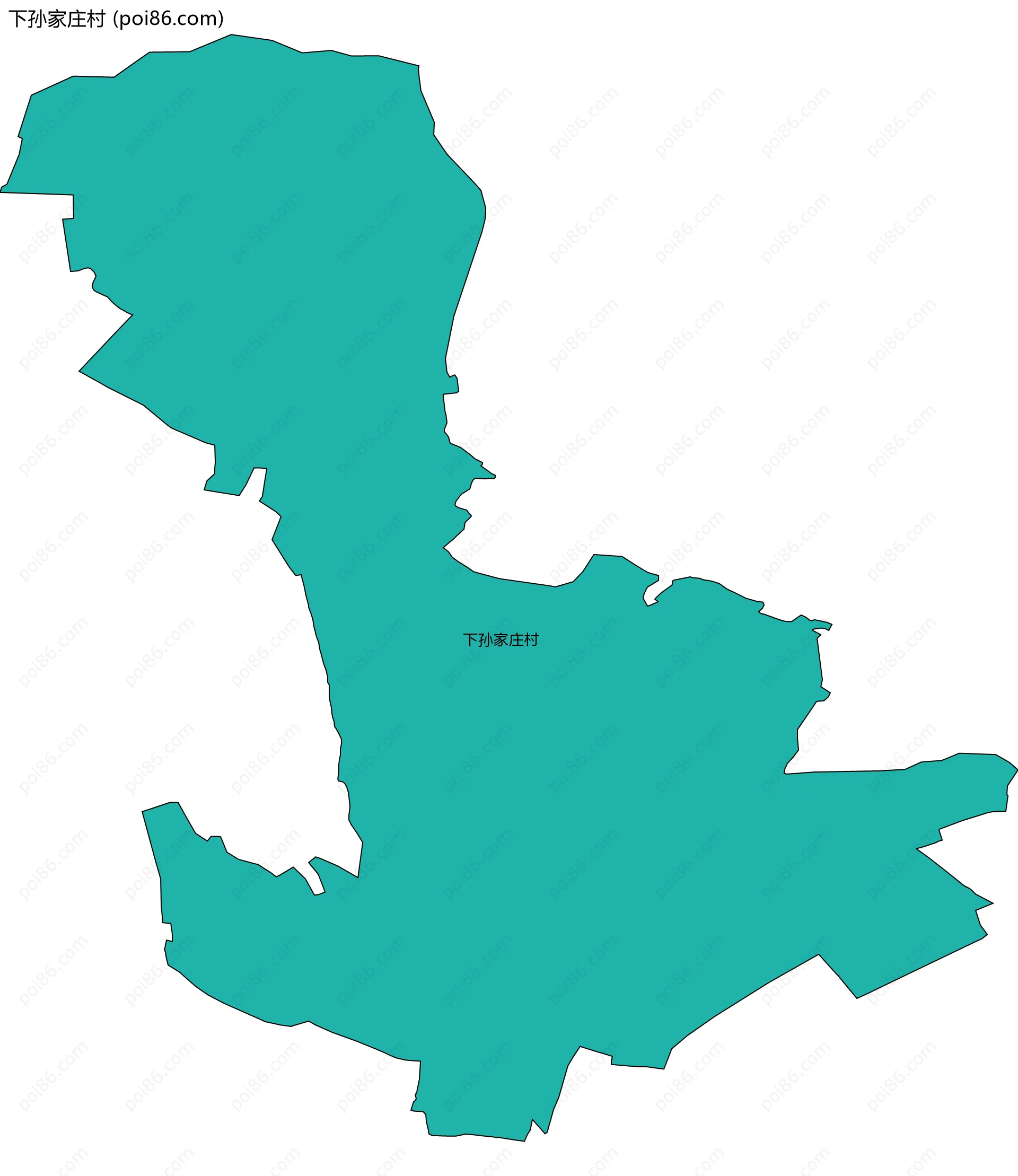 下孙家庄村边界地图