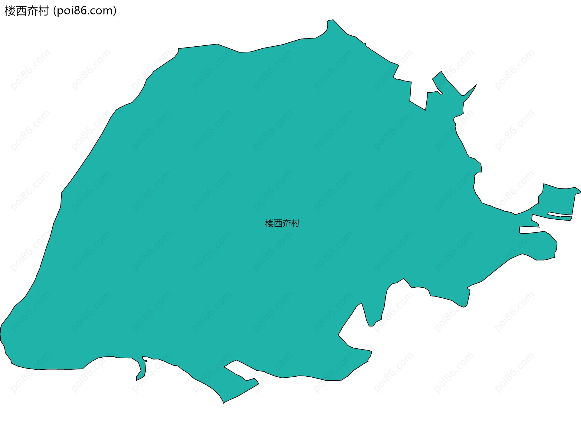 楼西夼村边界地图