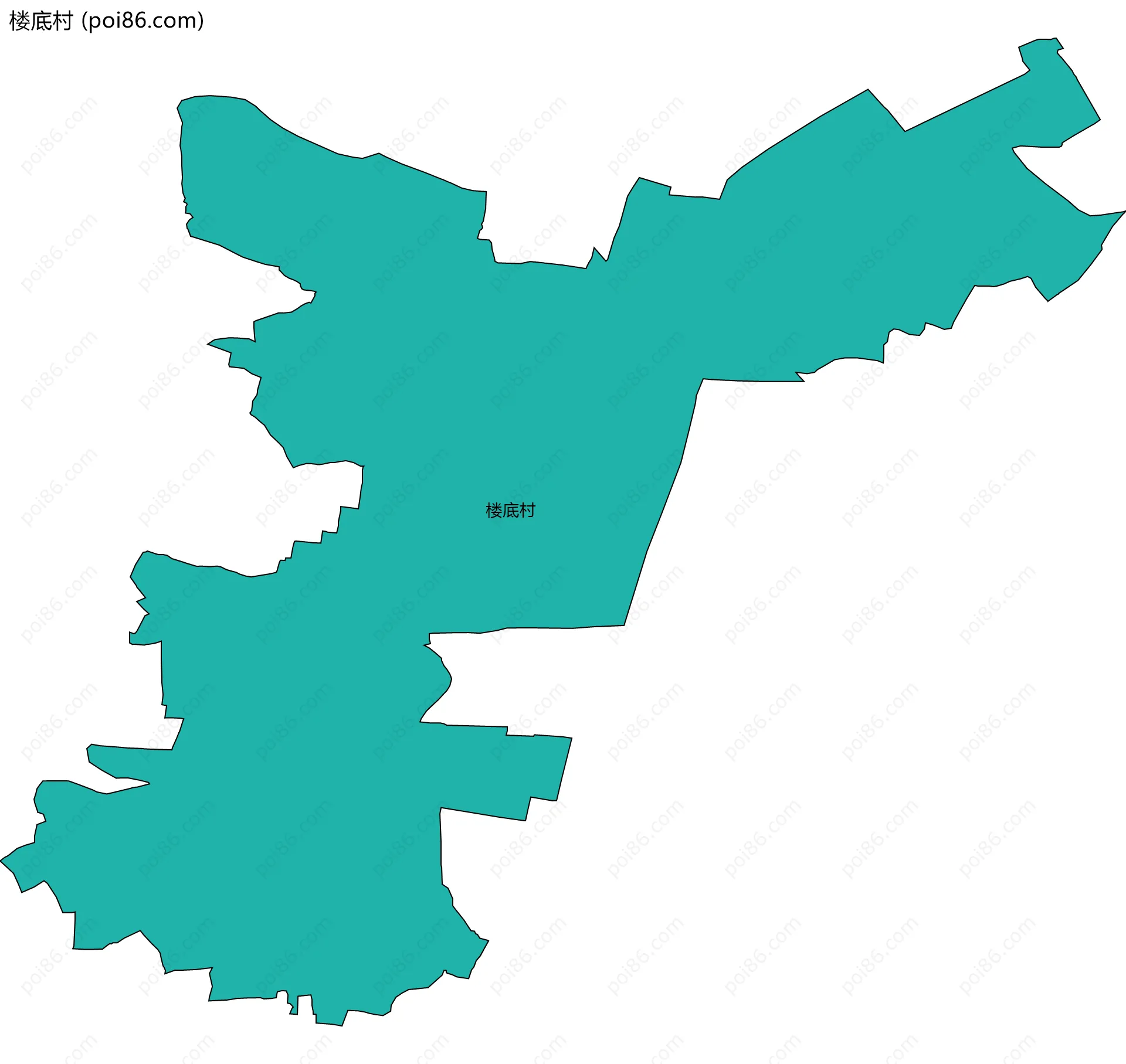 楼底村边界地图