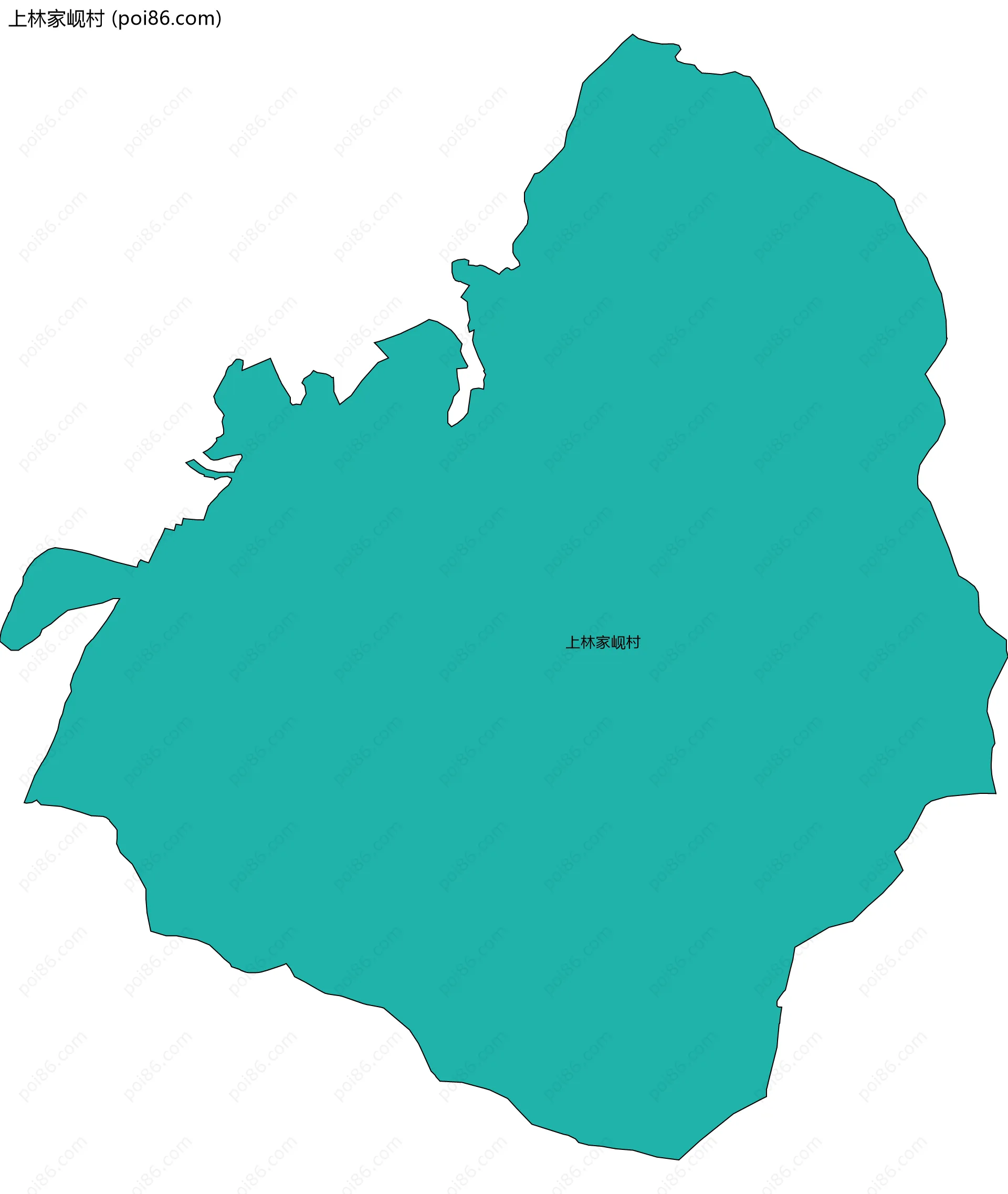 上林家岘村边界地图