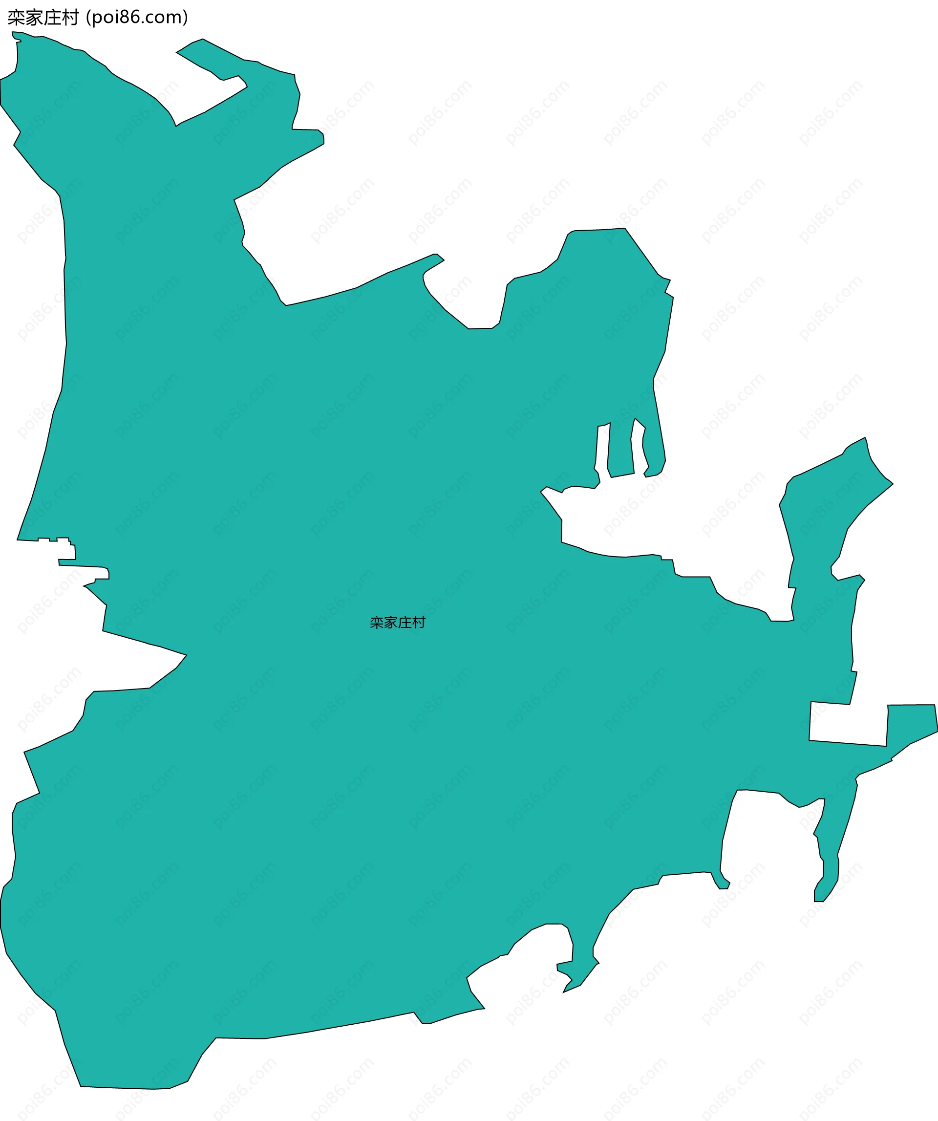 栾家庄村边界地图