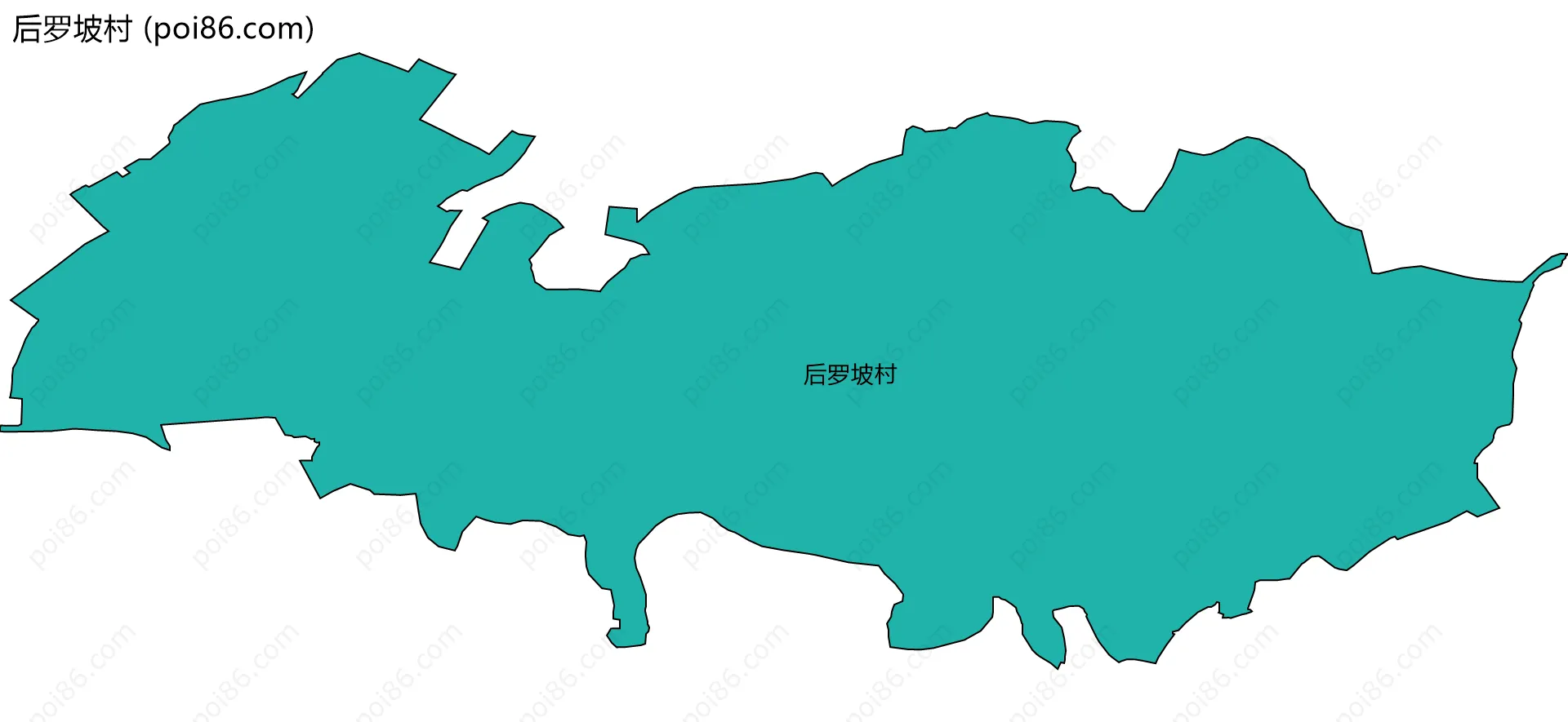 后罗坡村边界地图