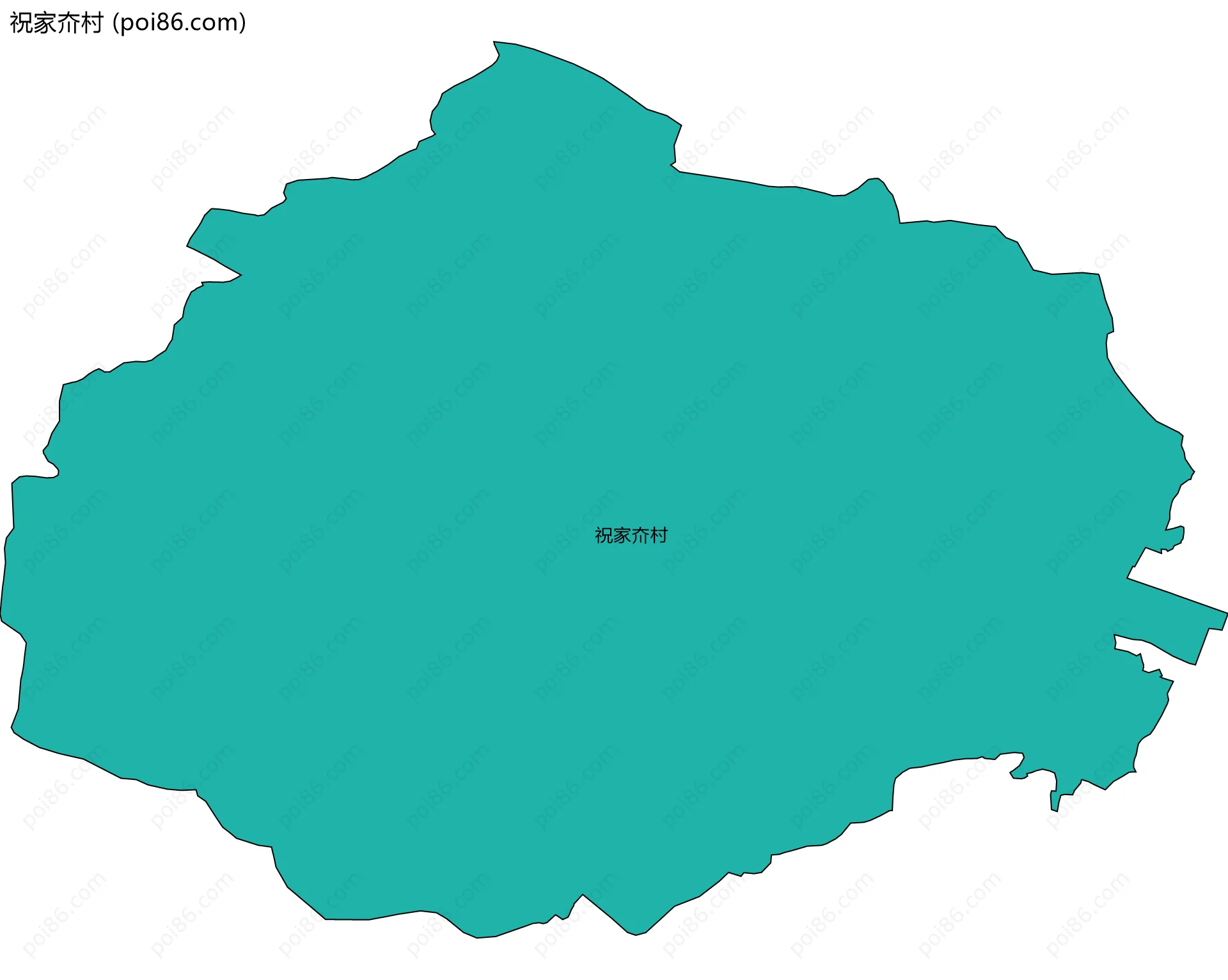 祝家夼村边界地图