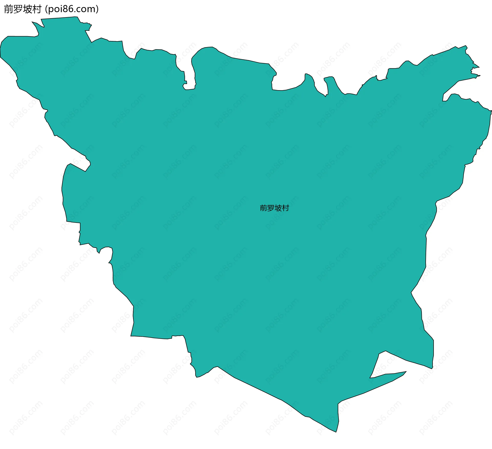 前罗坡村边界地图