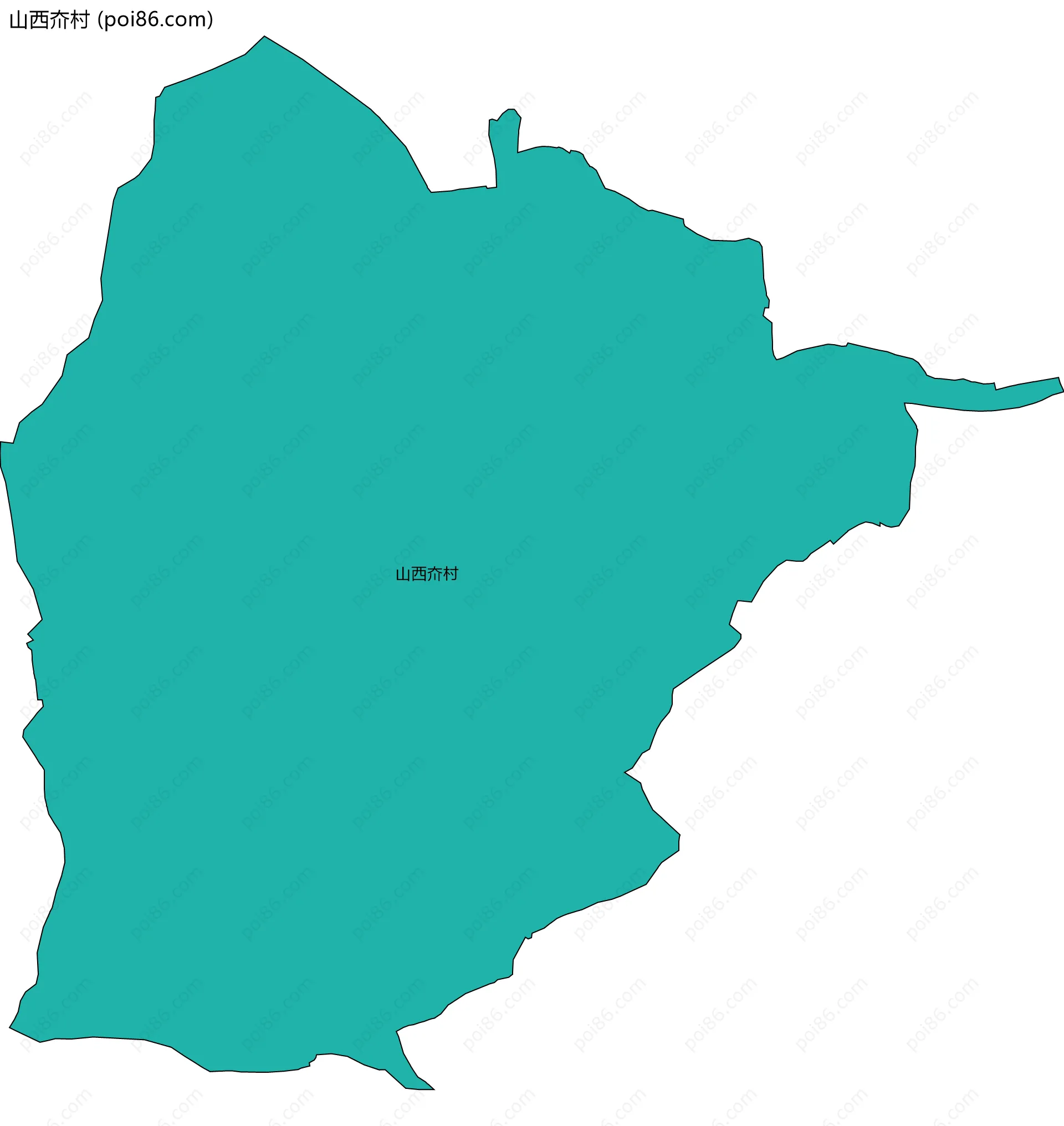 山西夼村边界地图