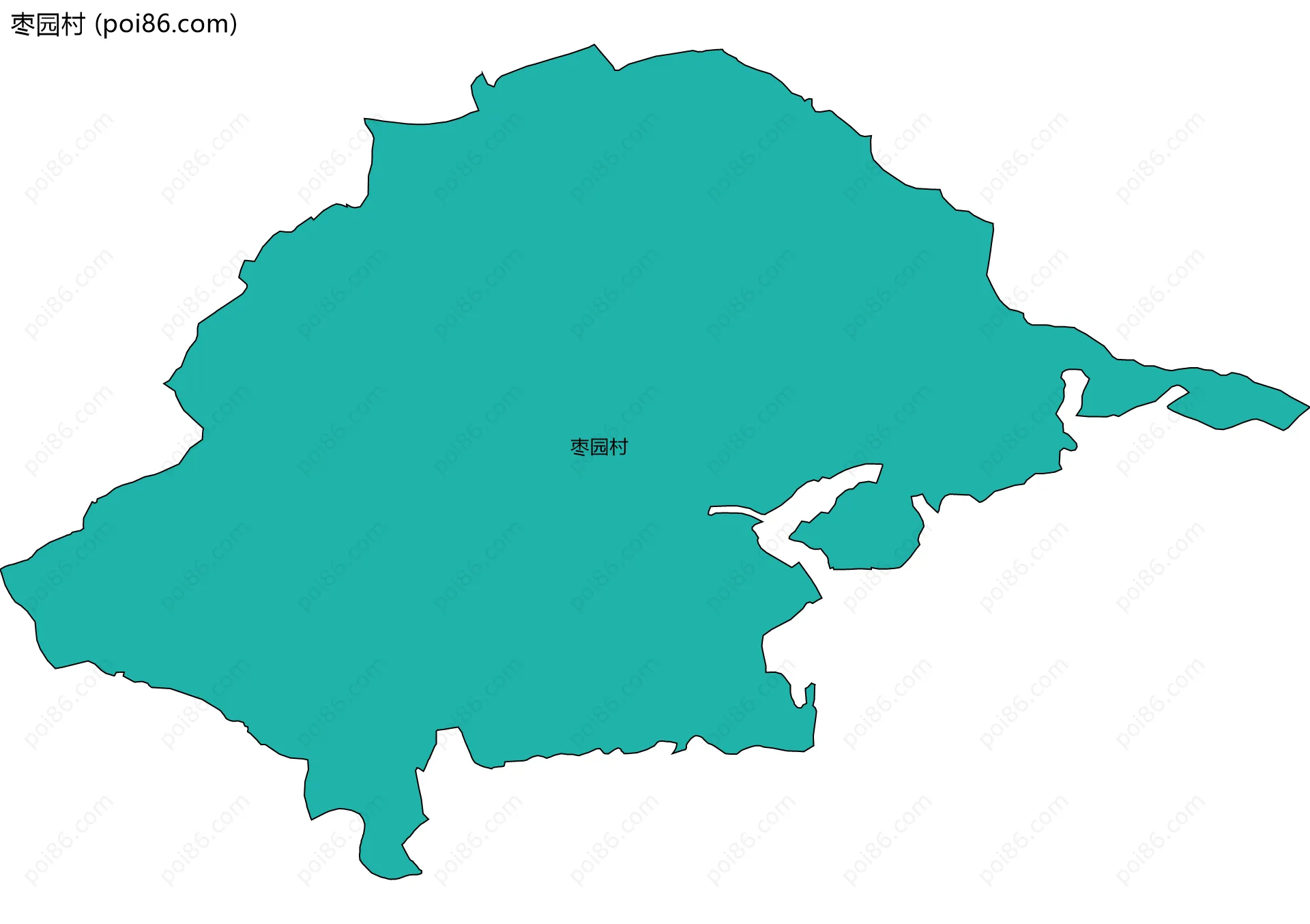 枣园村边界地图