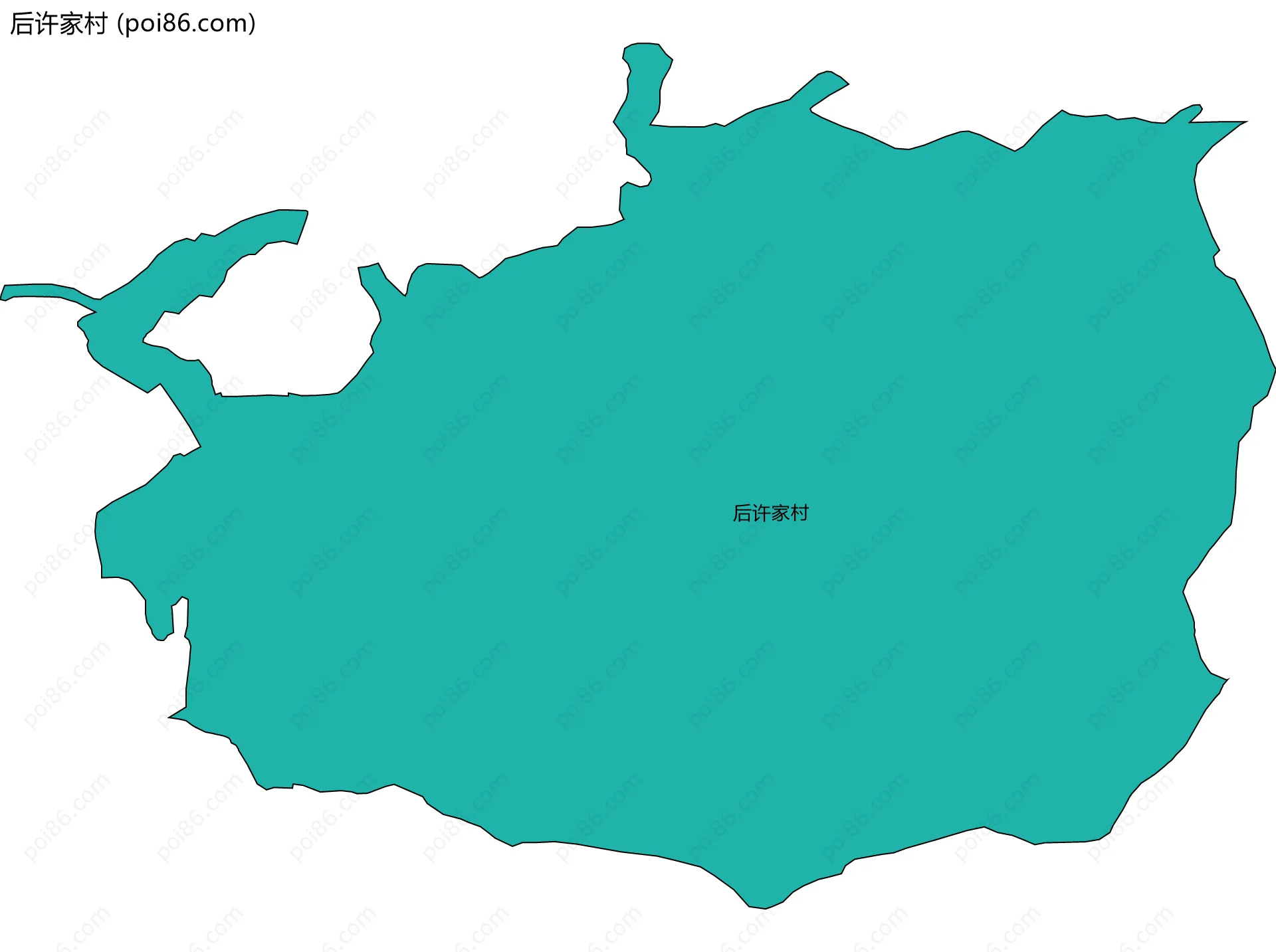 后许家村边界地图