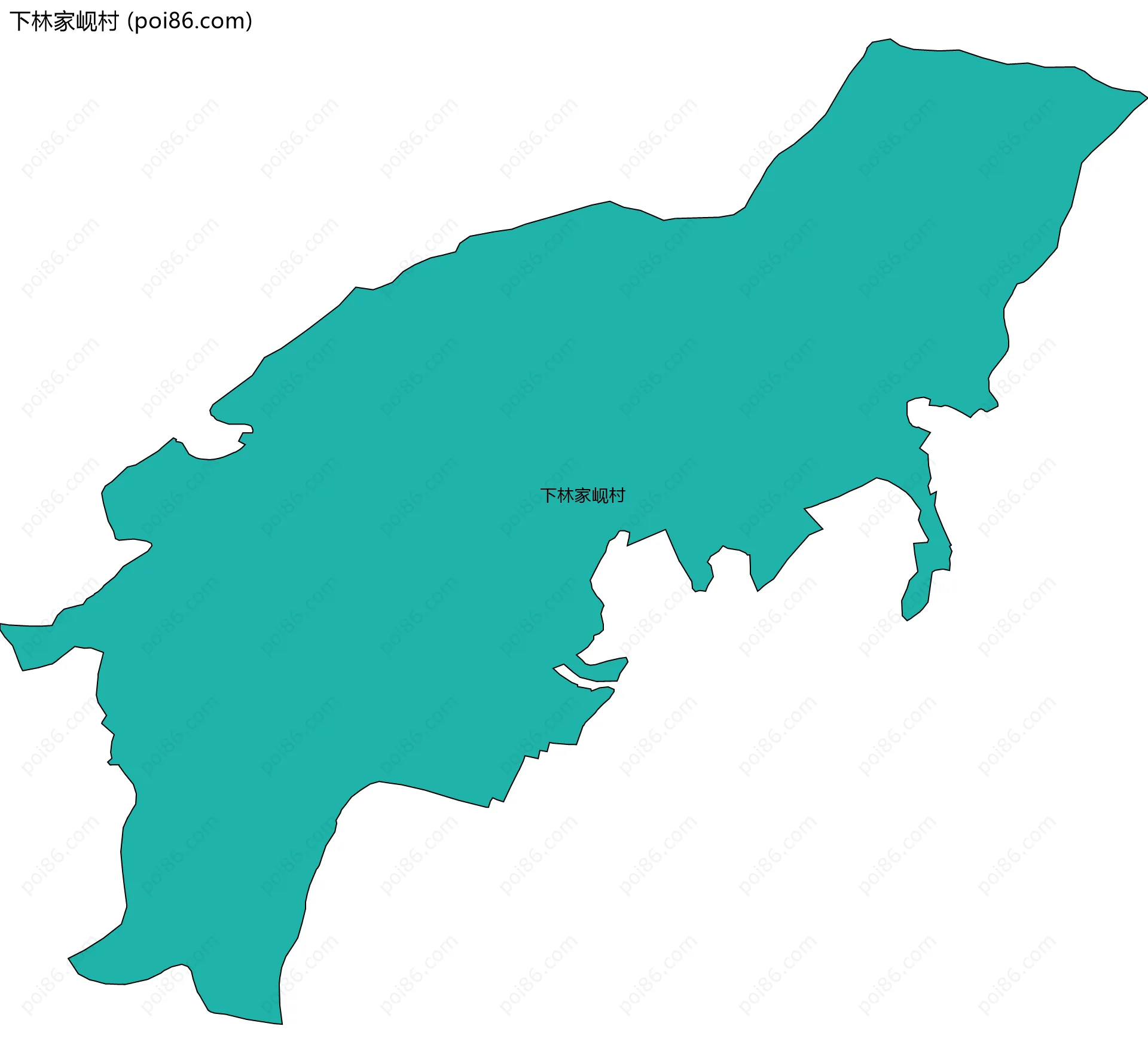 下林家岘村边界地图