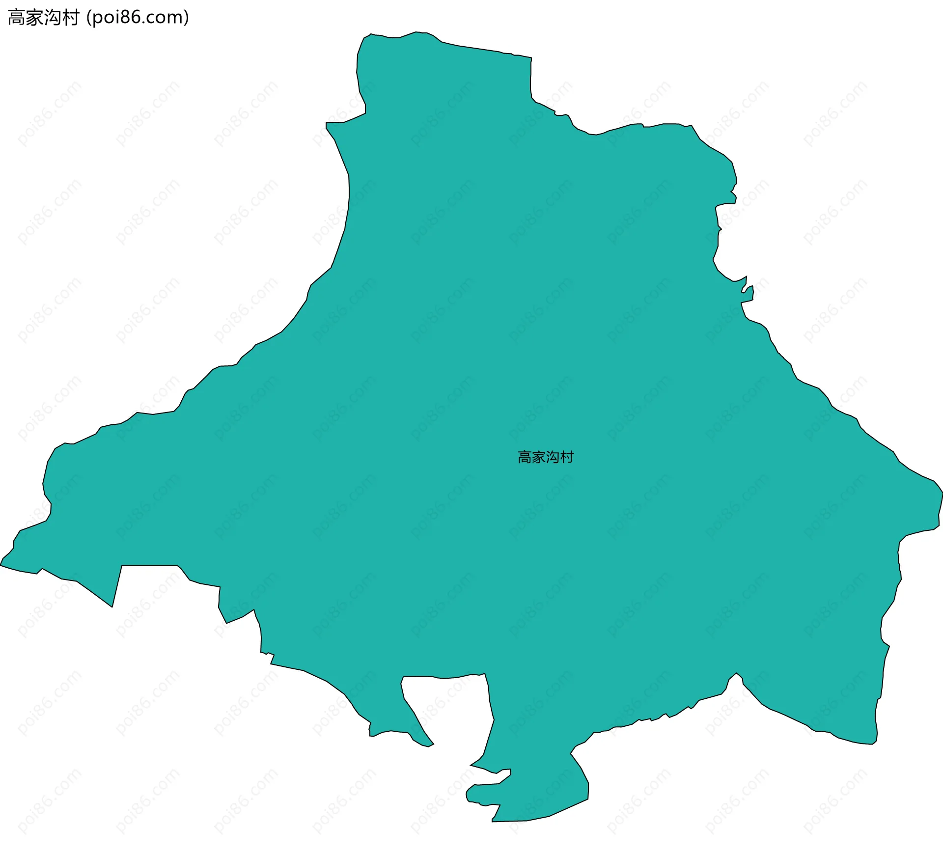 高家沟村边界地图