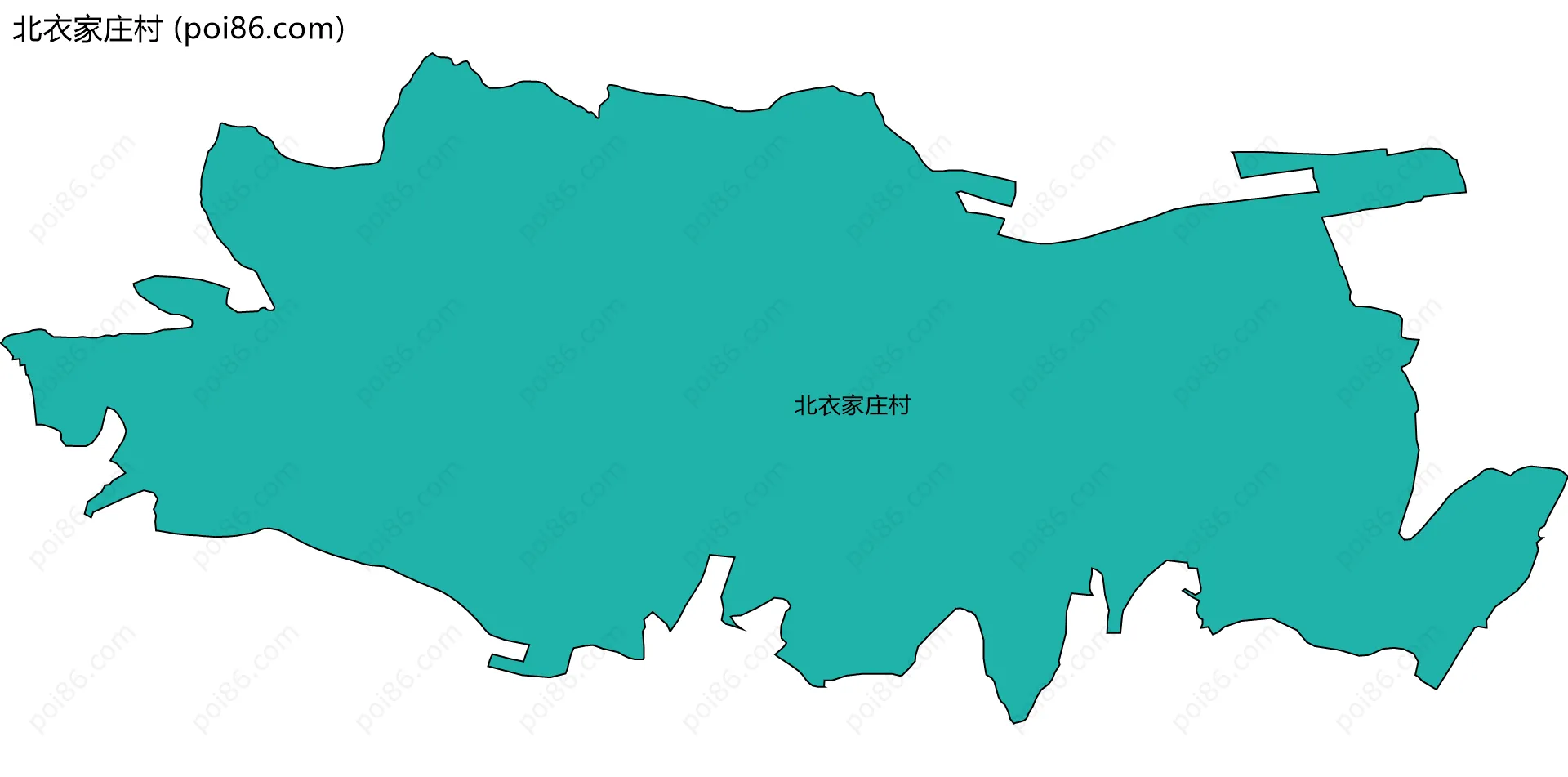 北衣家庄村边界地图