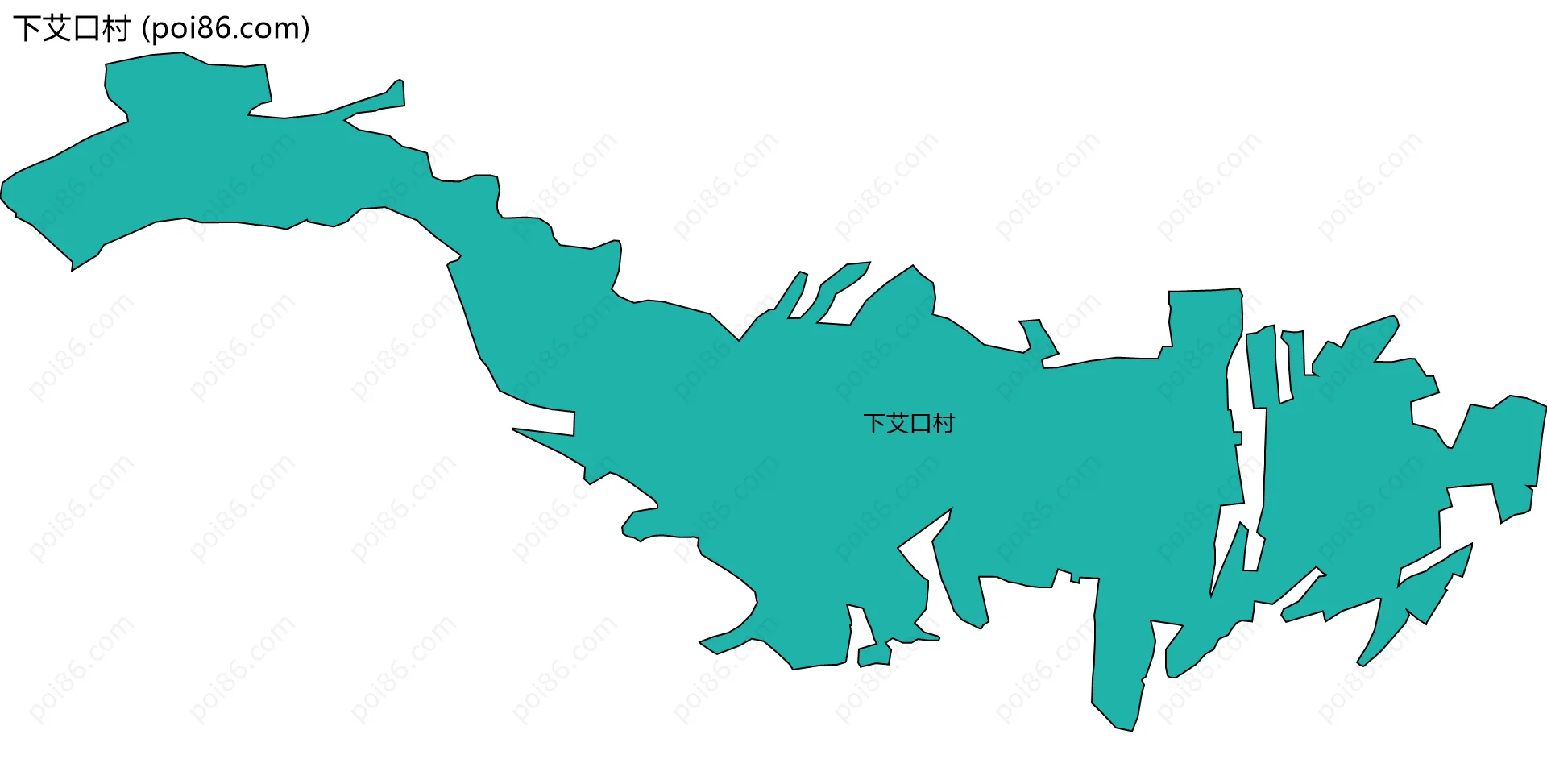 下艾口村边界地图