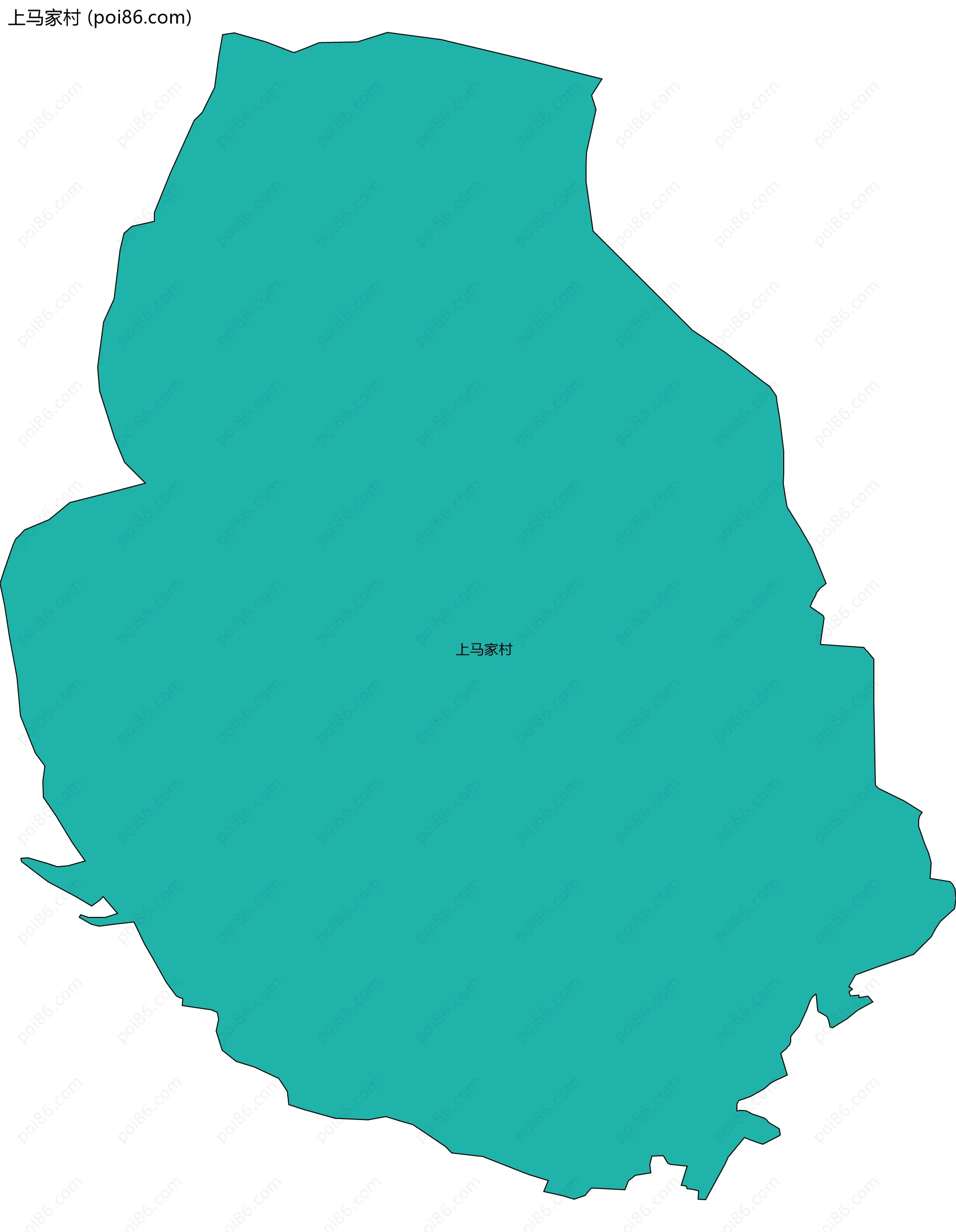 上马家村边界地图