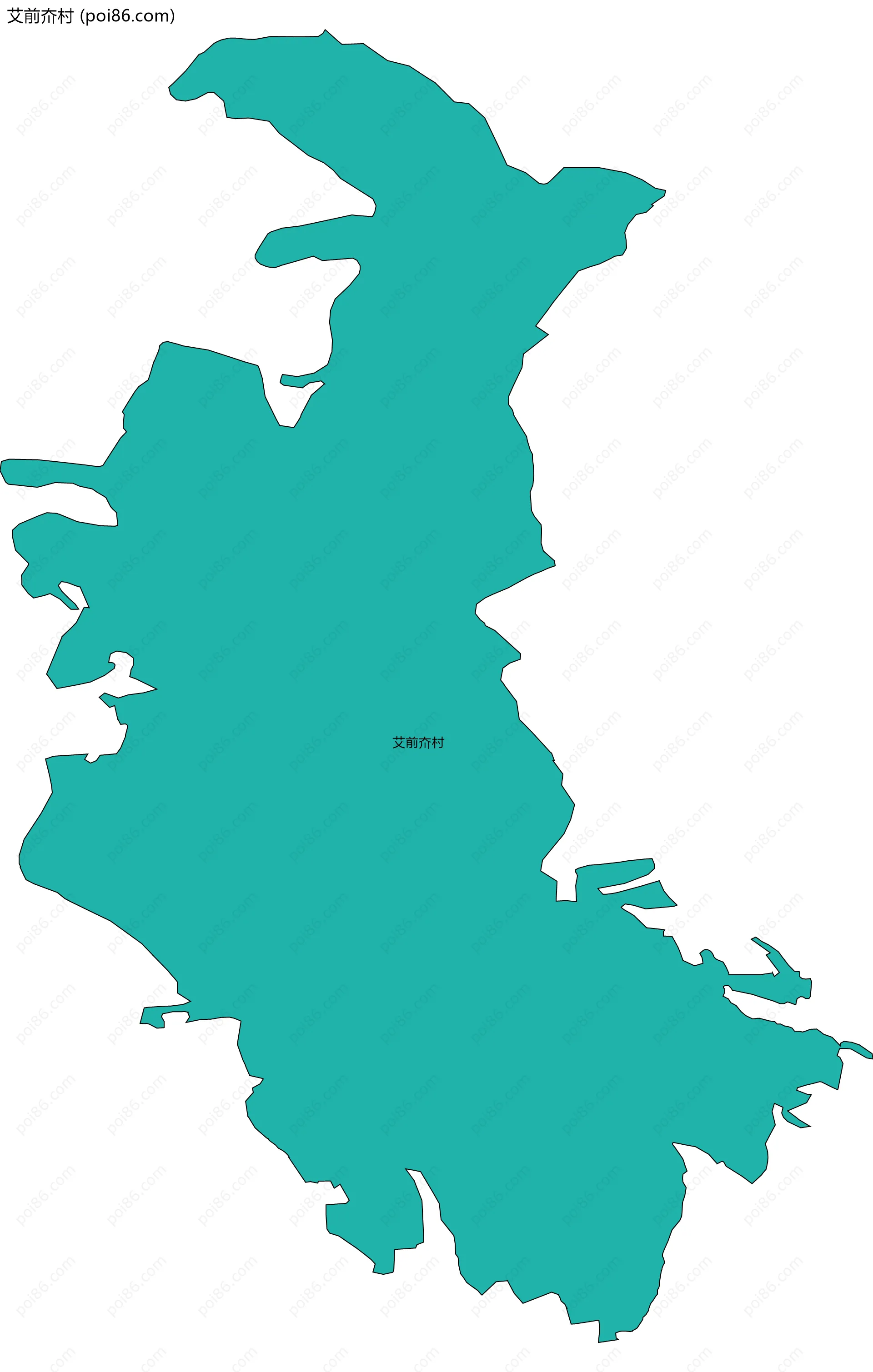 艾前夼村边界地图