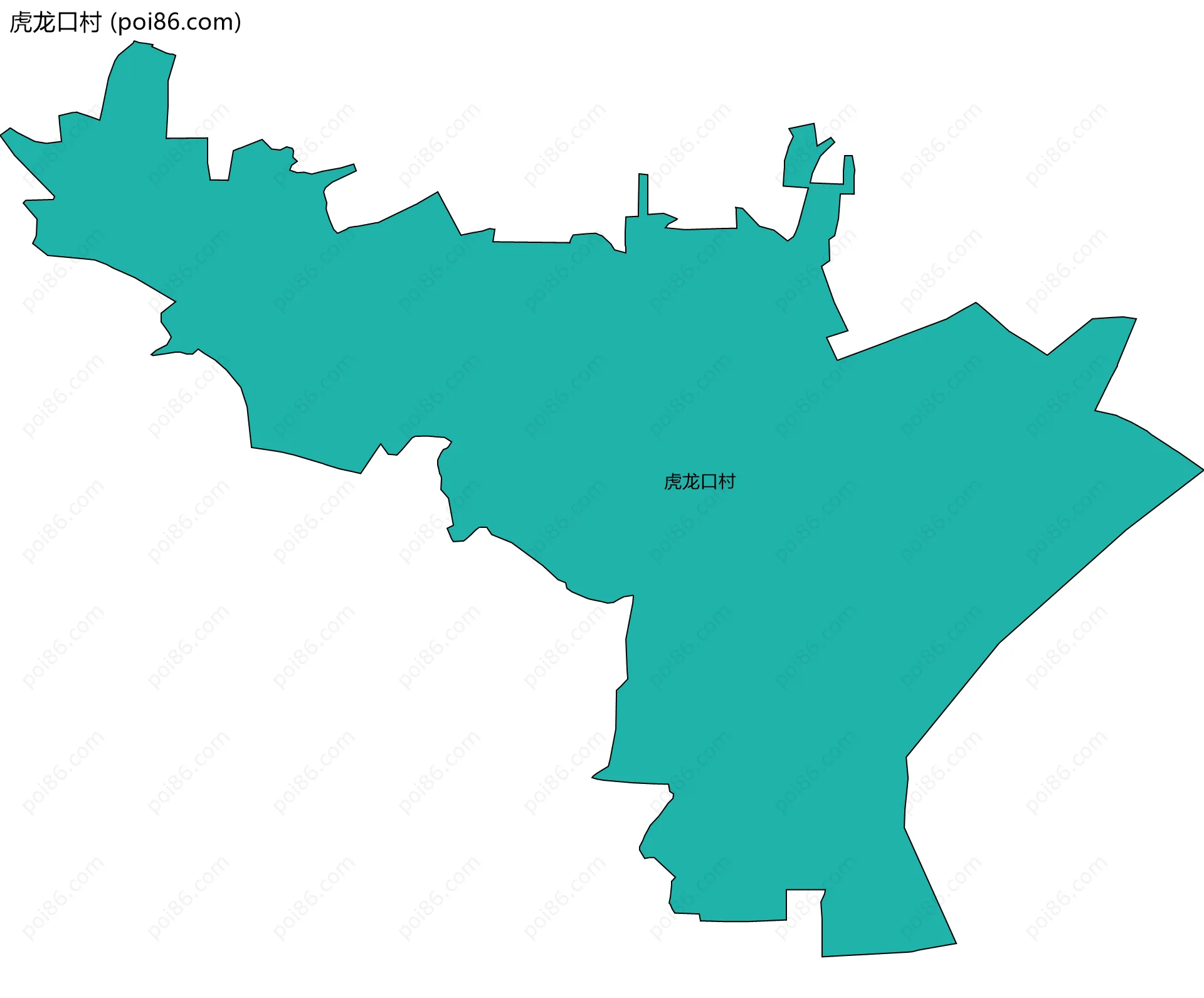 虎龙口村边界地图