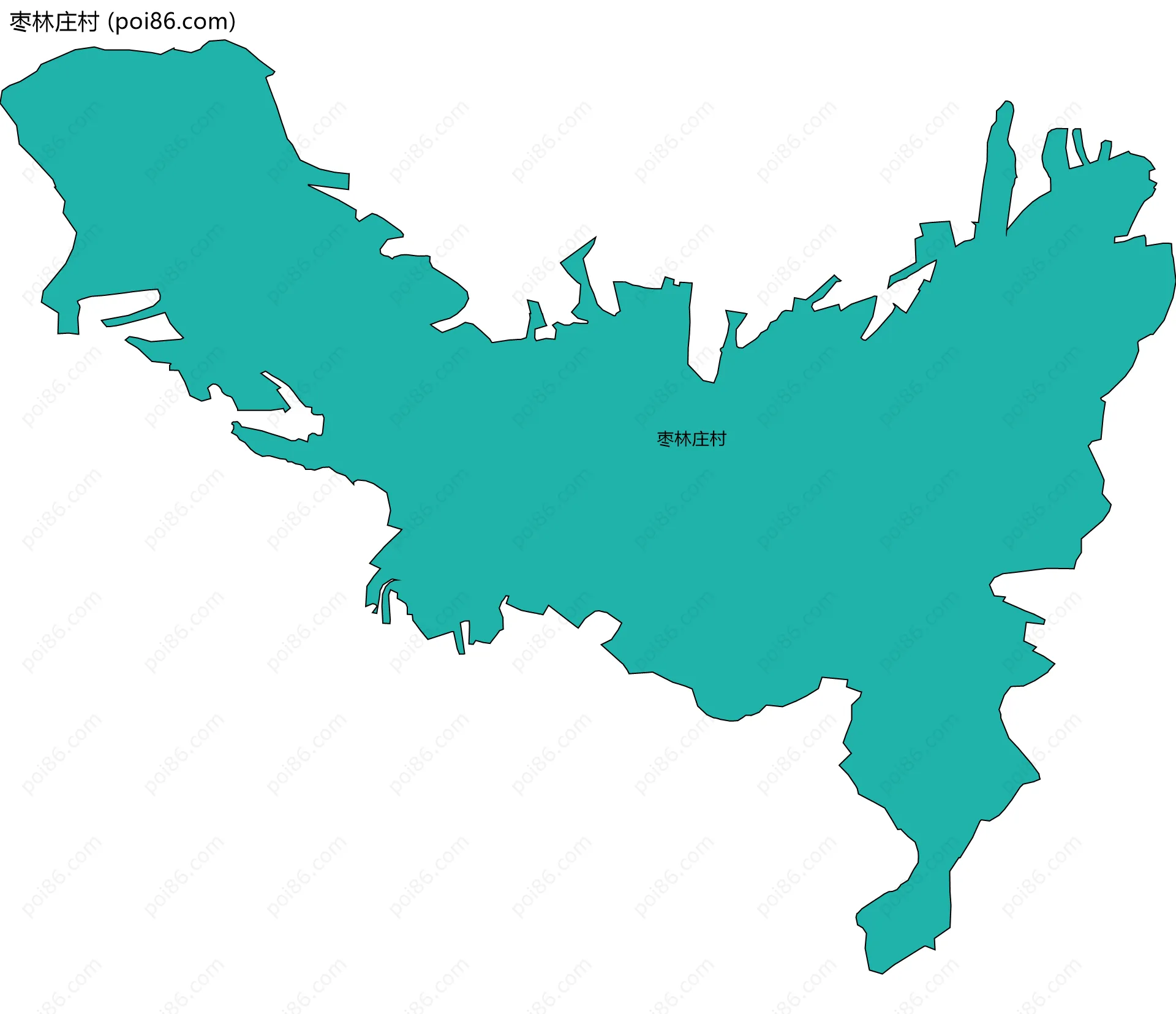 枣林庄村边界地图