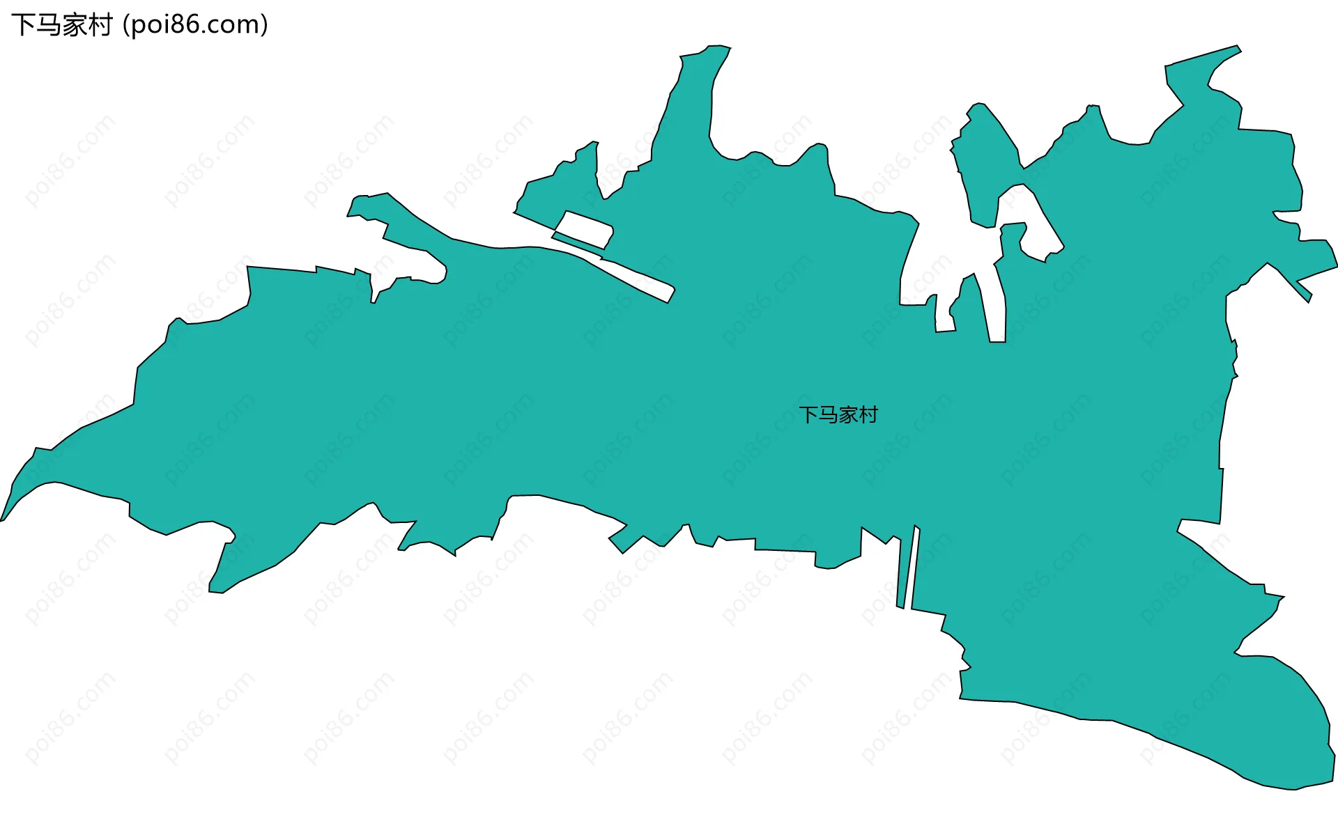 下马家村边界地图