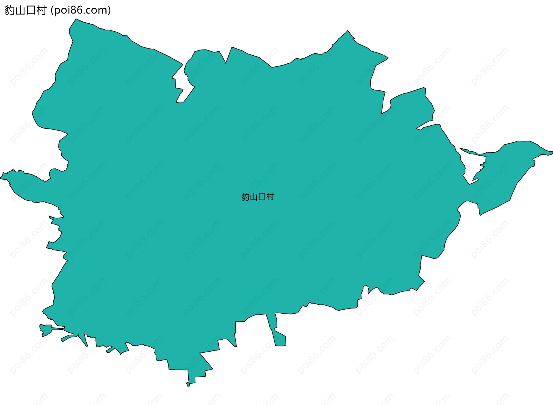 豹山口村边界地图