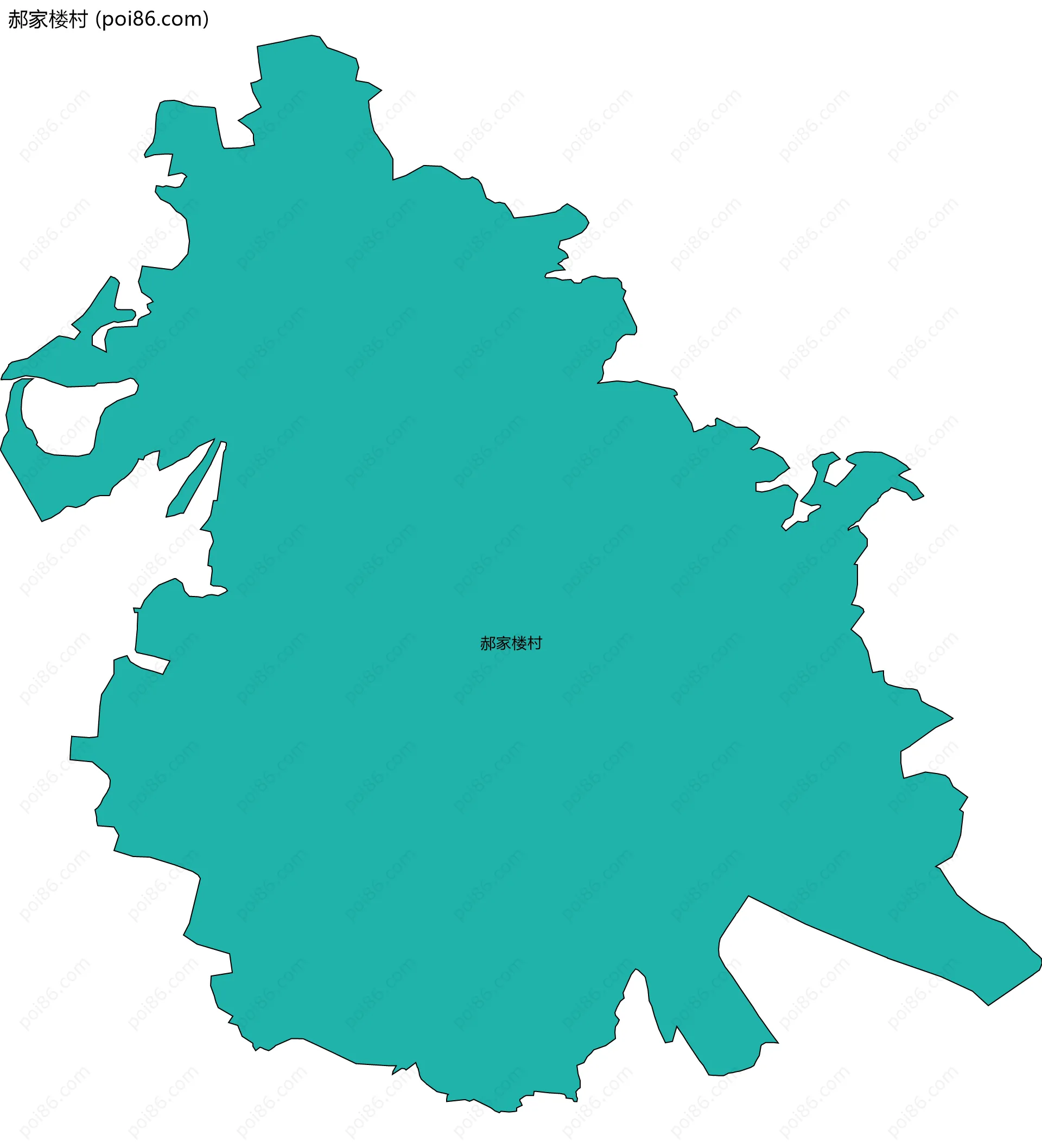 郝家楼村边界地图