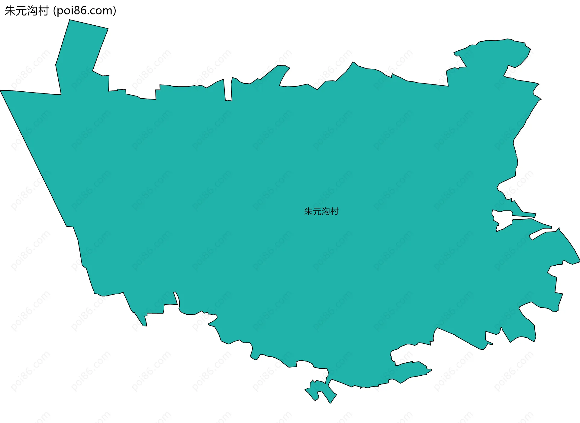 朱元沟村边界地图