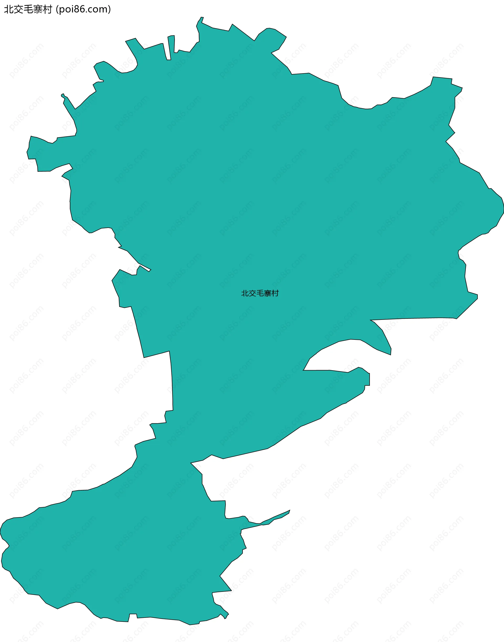 北交毛寨村边界地图