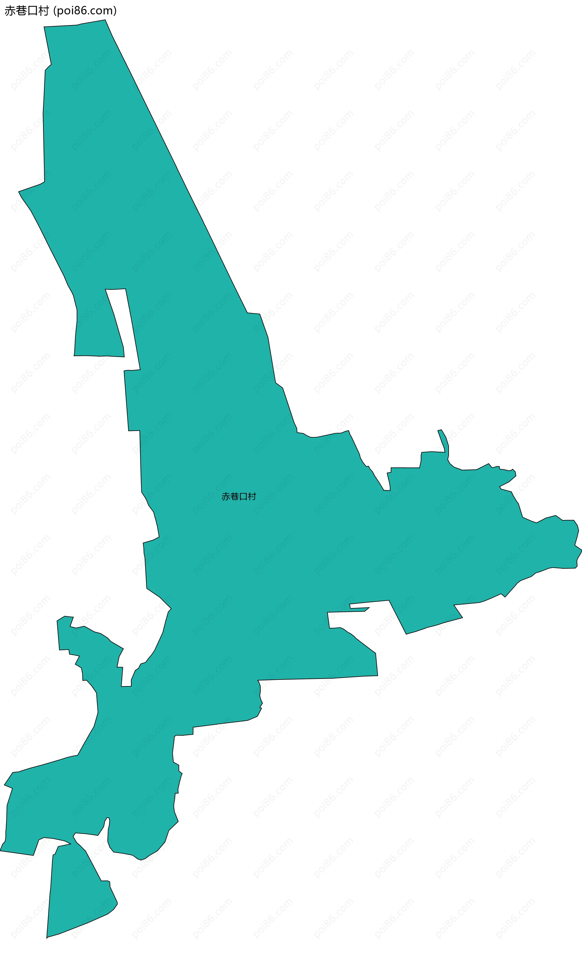 赤巷口村边界地图