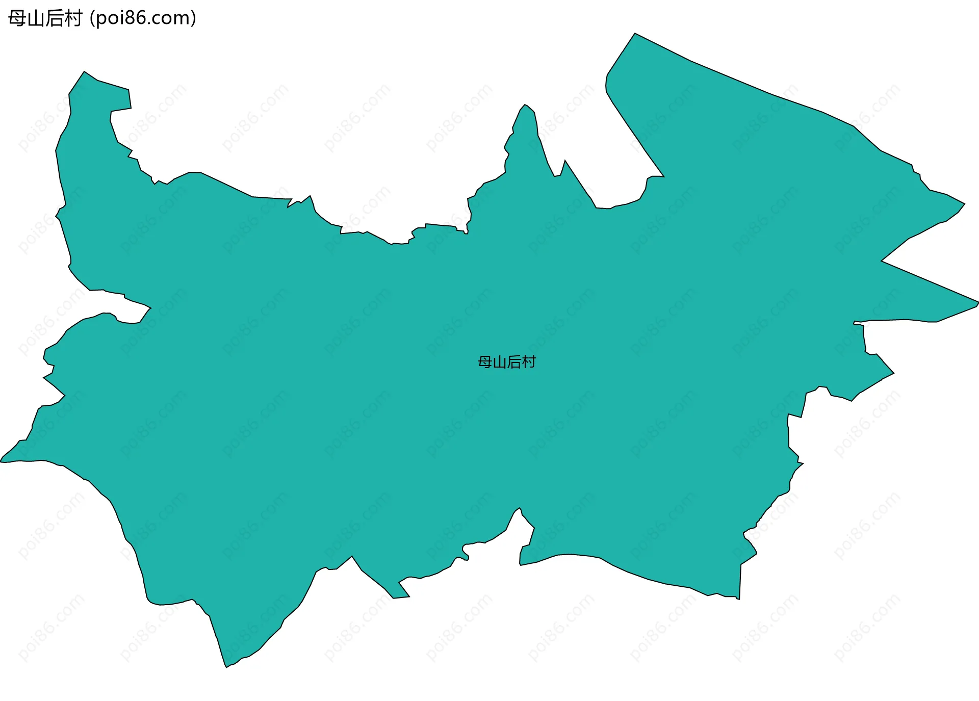 母山后村边界地图