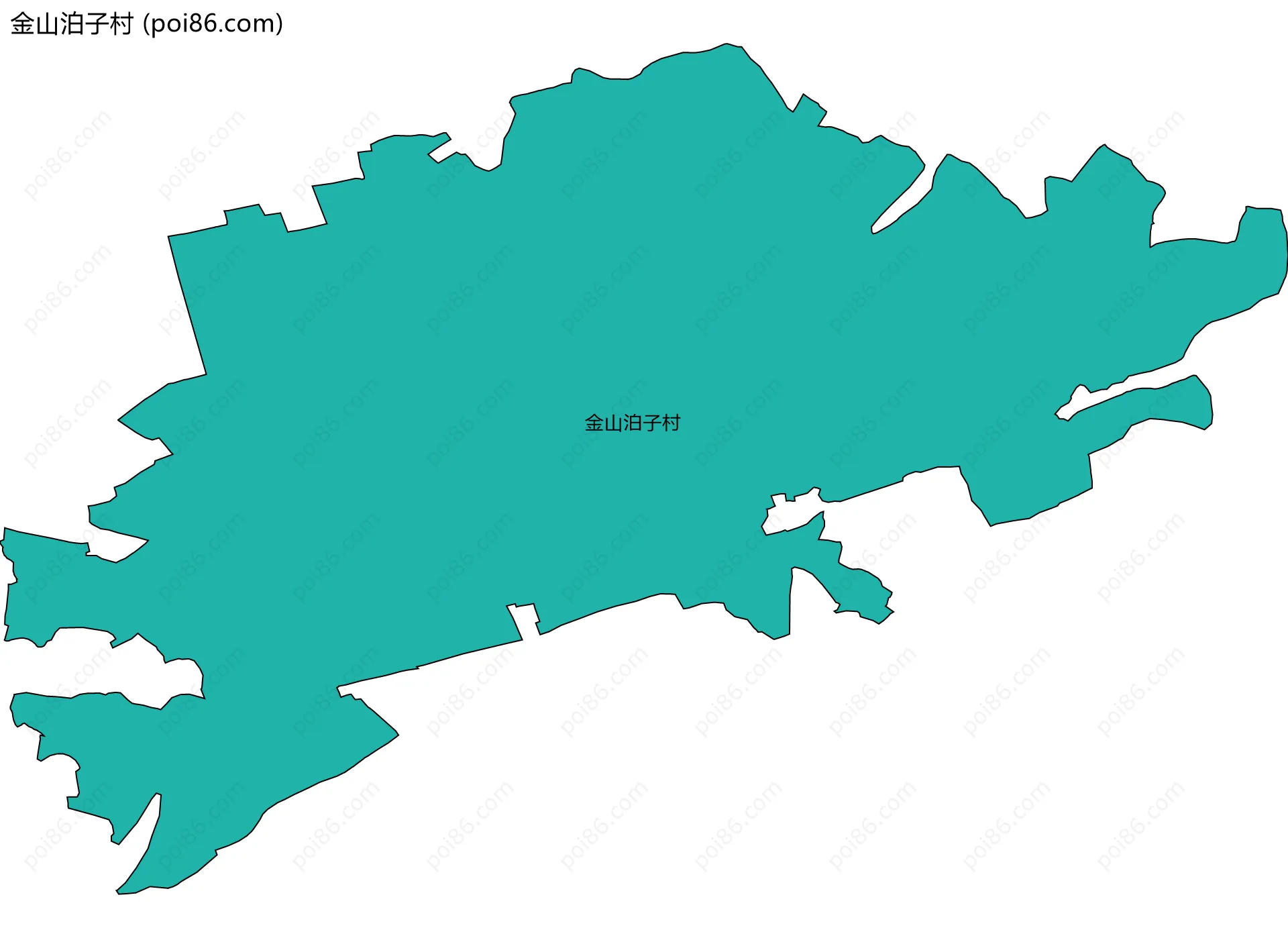 金山泊子村边界地图